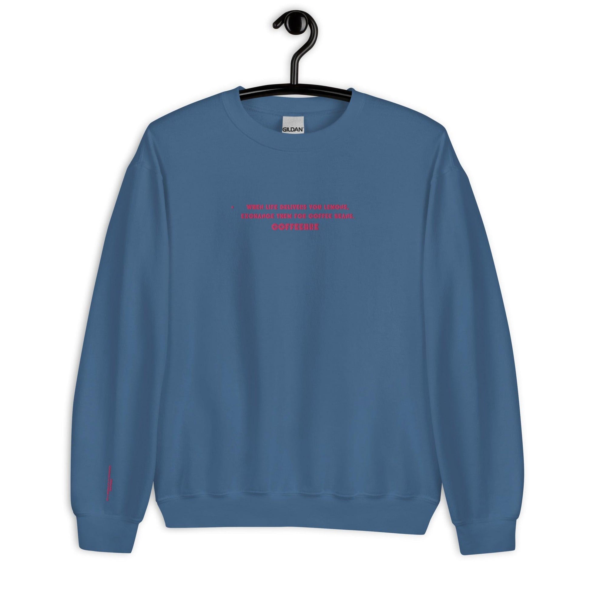 Embroidered Crewneck Coffee Unisex Lifestyle Sweatshirt - COFFEEBRE