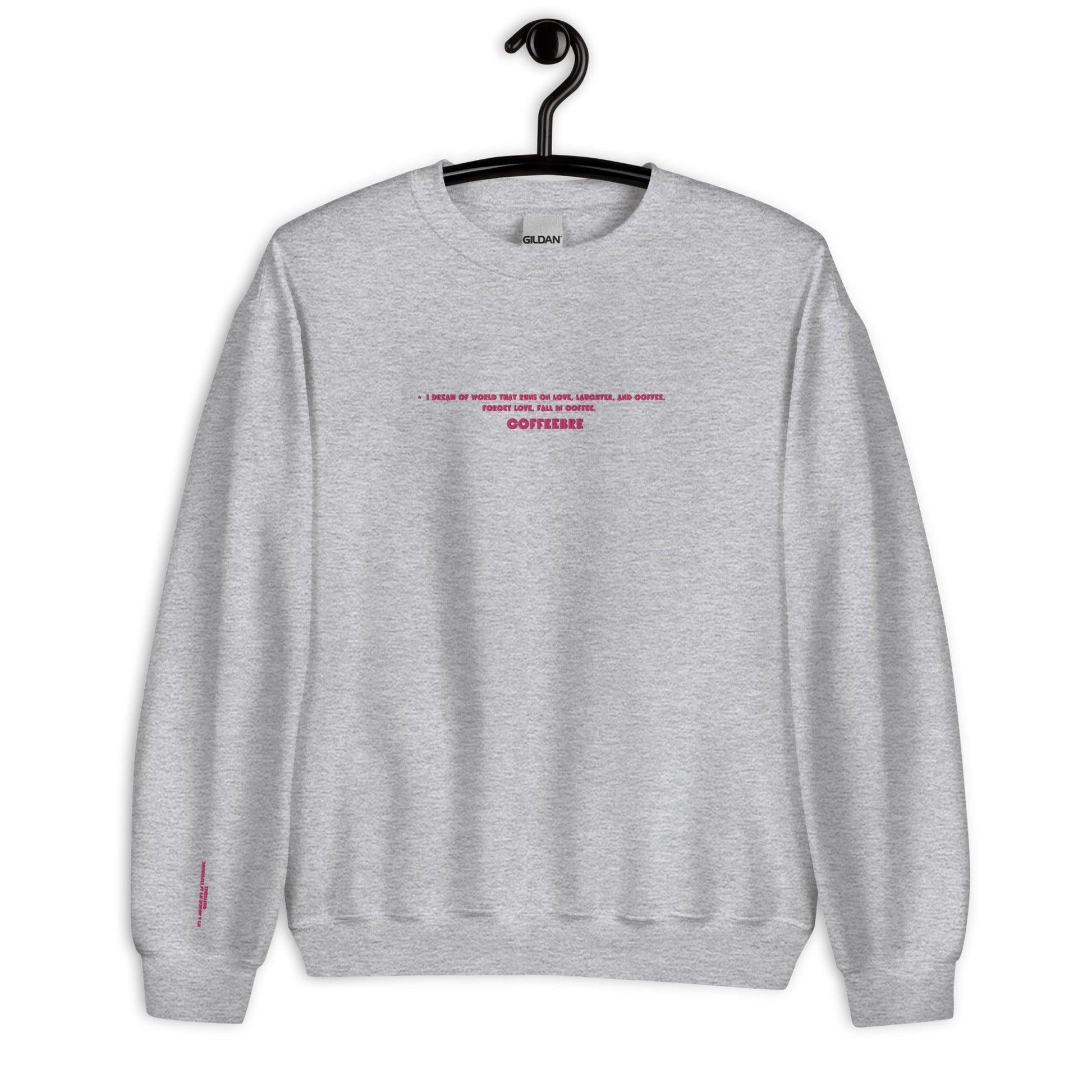 Embroidered Crewneck Unisex Coffee Lifestyle Sweatshirts - COFFEEBRE