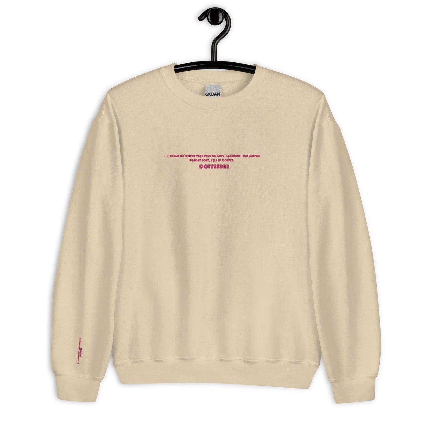 Embroidered Crewneck Unisex Coffee Lifestyle Sweatshirts - COFFEEBRE