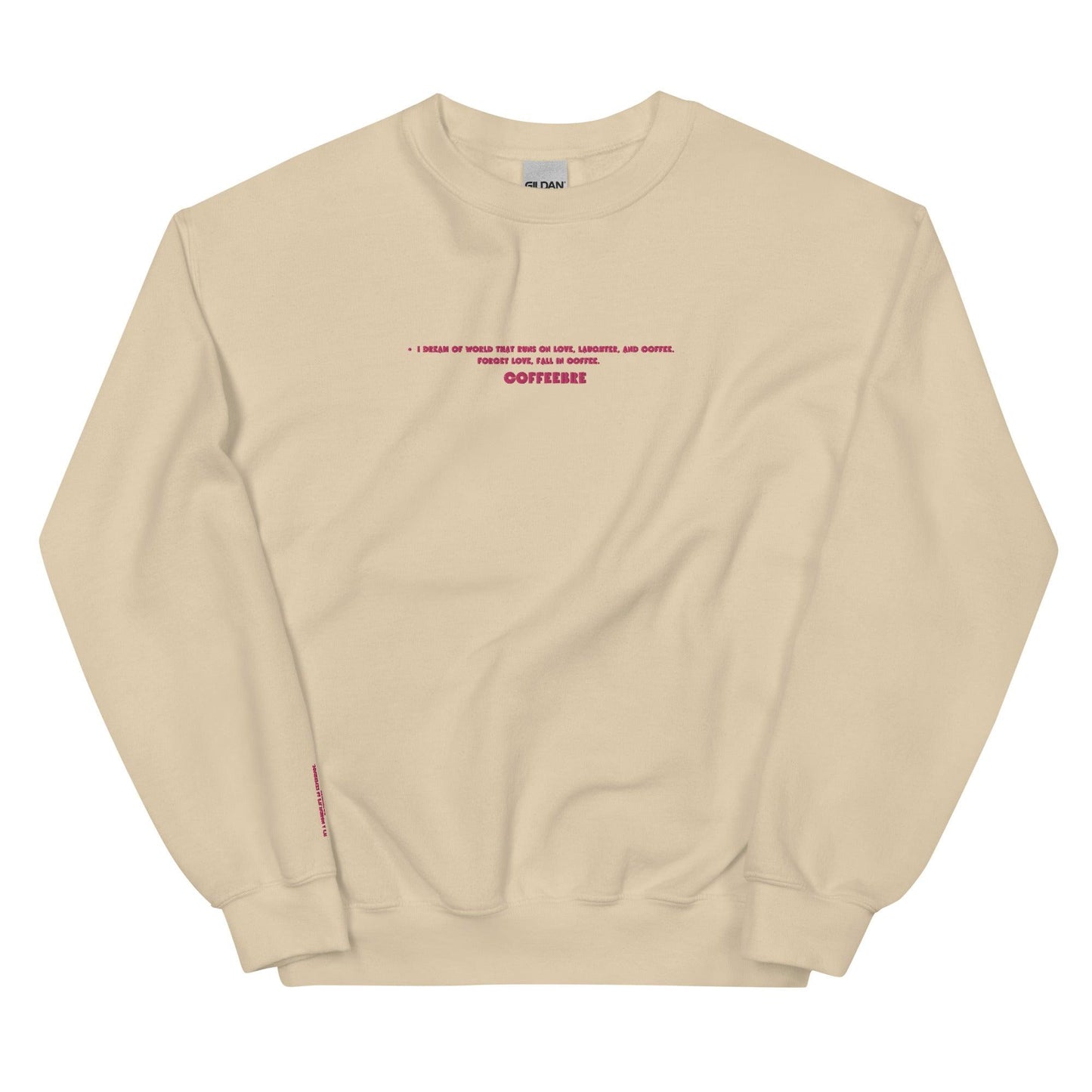 Embroidered Crewneck Unisex Coffee Lifestyle Sweatshirts - COFFEEBRE