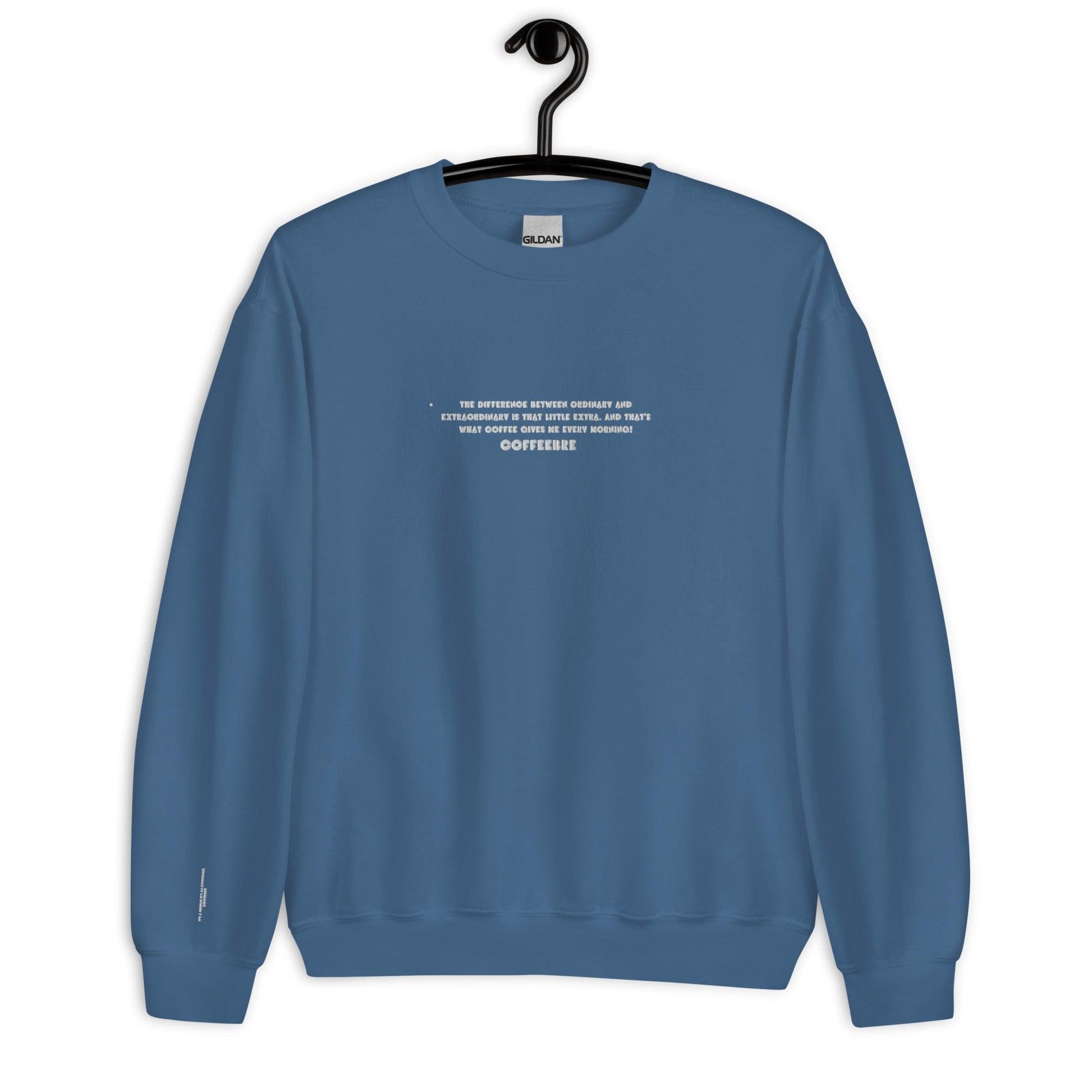 Embroidered Crewneck Unisex Sweatshirt - COFFEEBRE