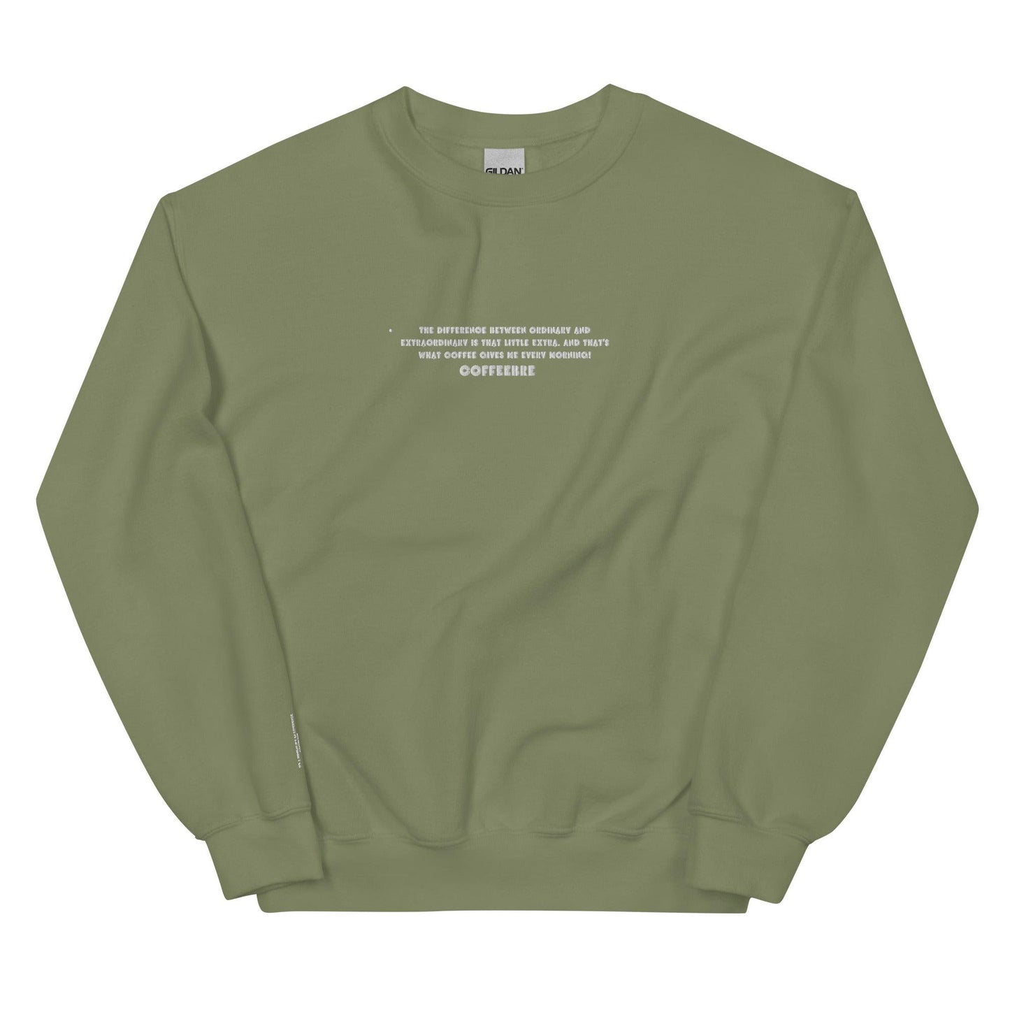 Embroidered Crewneck Unisex Sweatshirt - COFFEEBRE