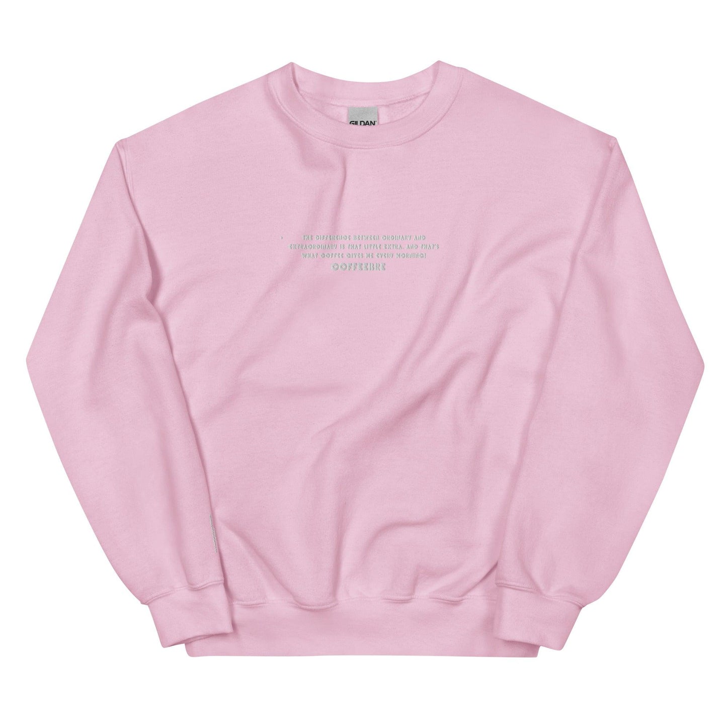 Embroidered Crewneck Unisex Sweatshirt - COFFEEBRE