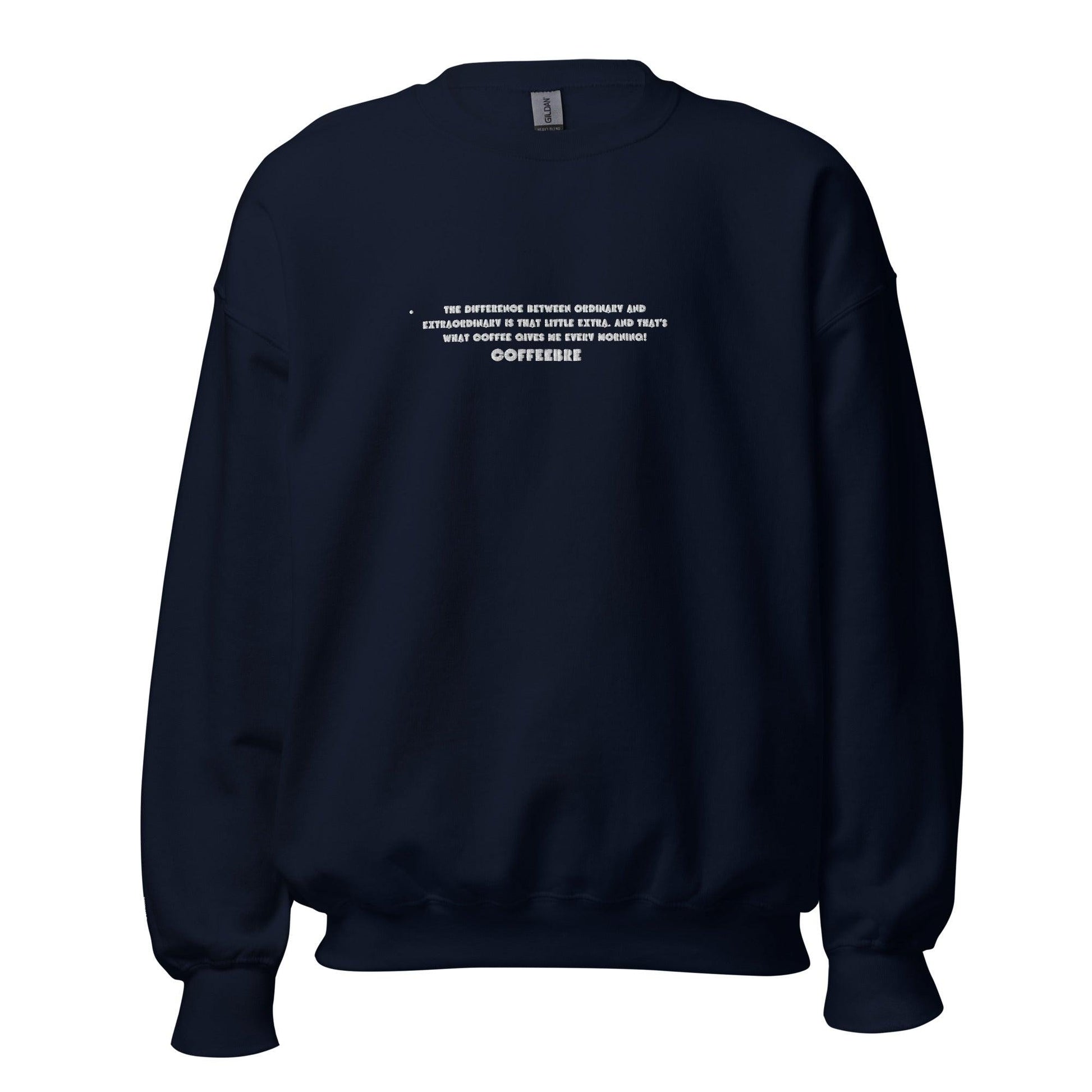 Embroidered Crewneck Unisex Sweatshirt - COFFEEBRE