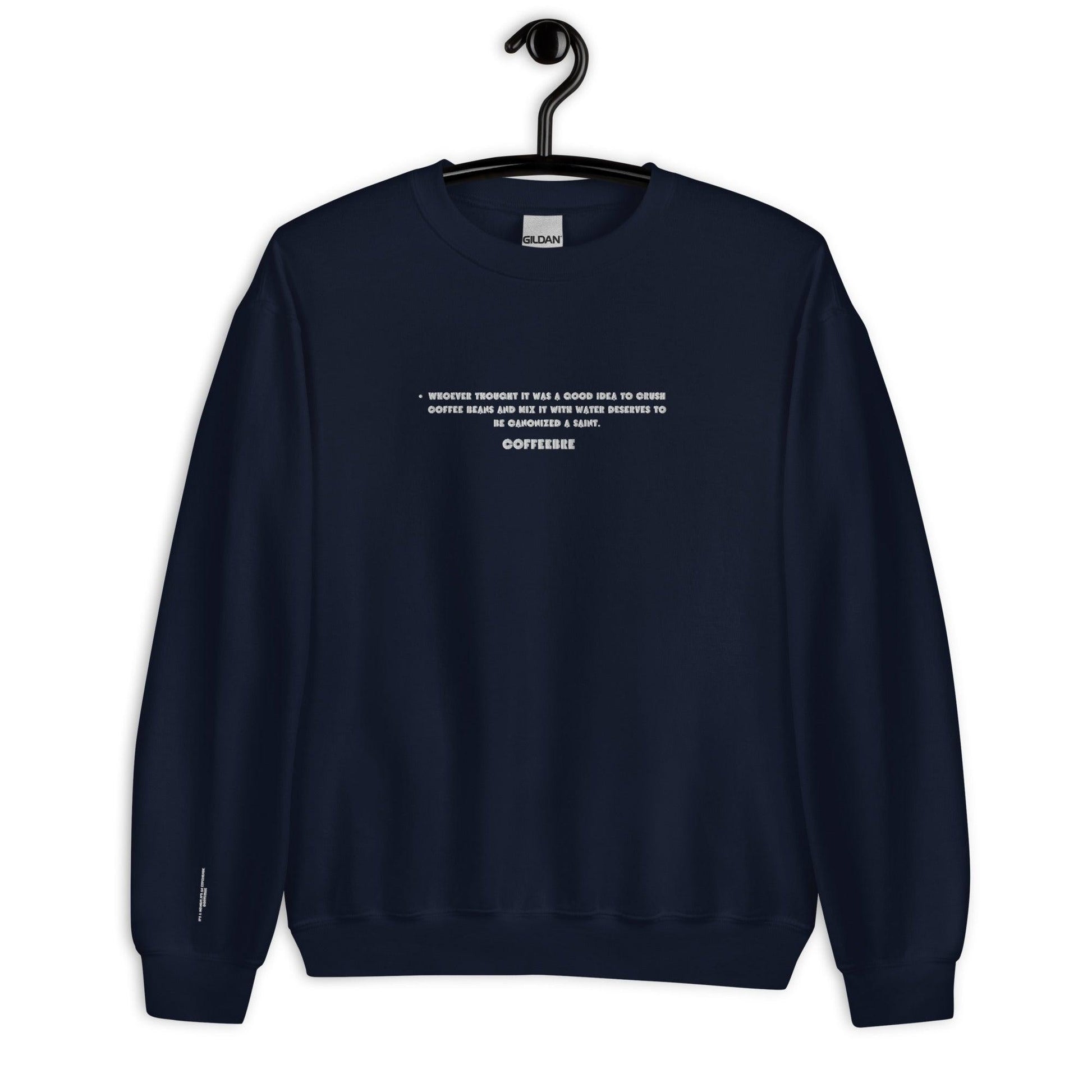 Embroidered Lifestyle Coffee Unisex Crewneck Sweatshirt - COFFEEBRE