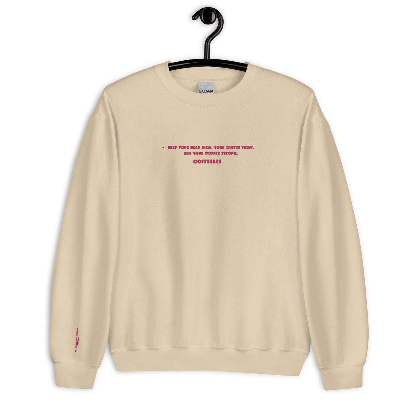 Embroidered Long Sleeve Unisex Crewneck Sweatshirt - COFFEEBRE