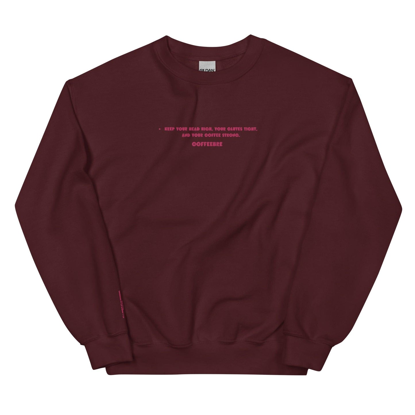 Embroidered Long Sleeve Unisex Crewneck Sweatshirt - COFFEEBRE