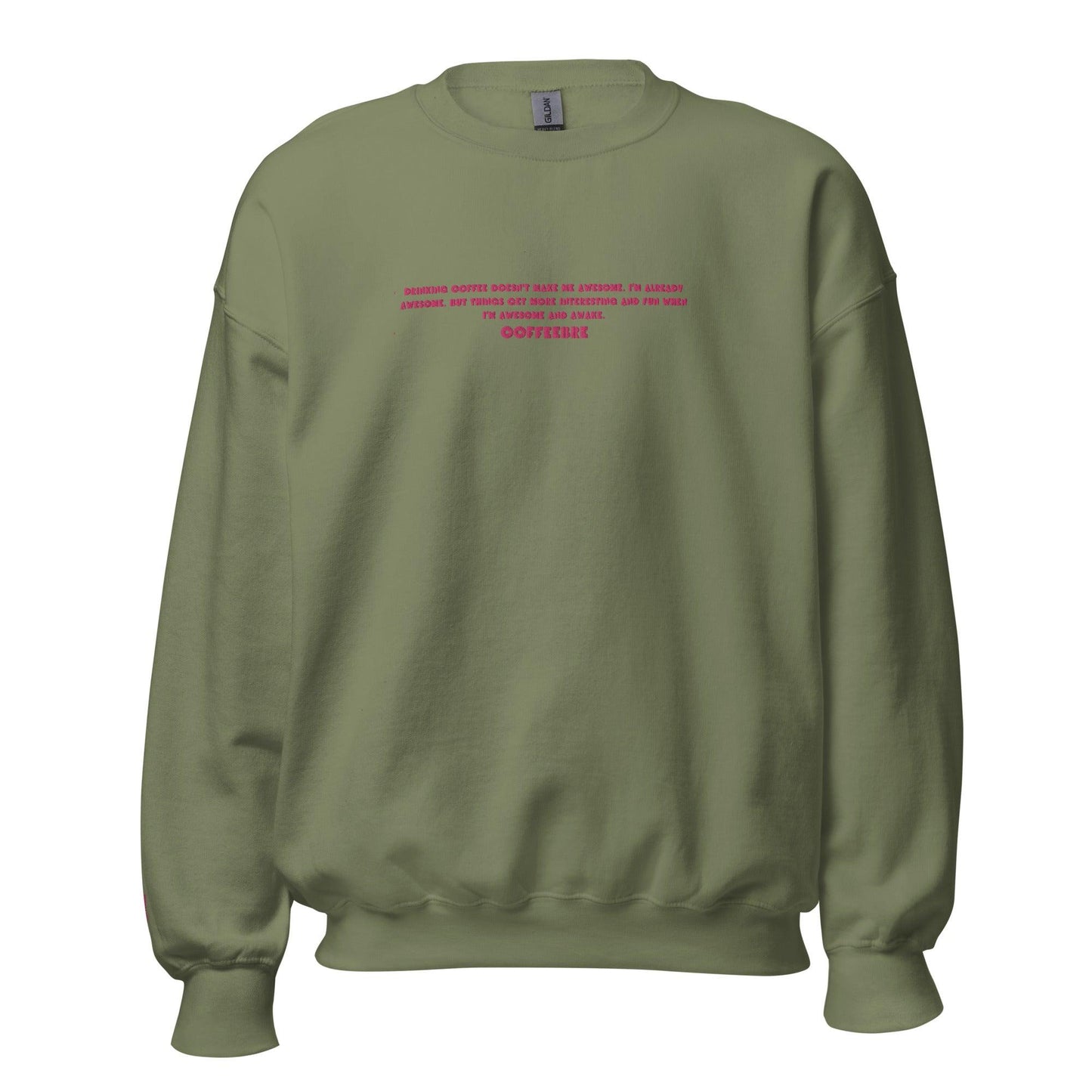 Embroidered Long Sleeve Unisex Sweatshirt - COFFEEBRE