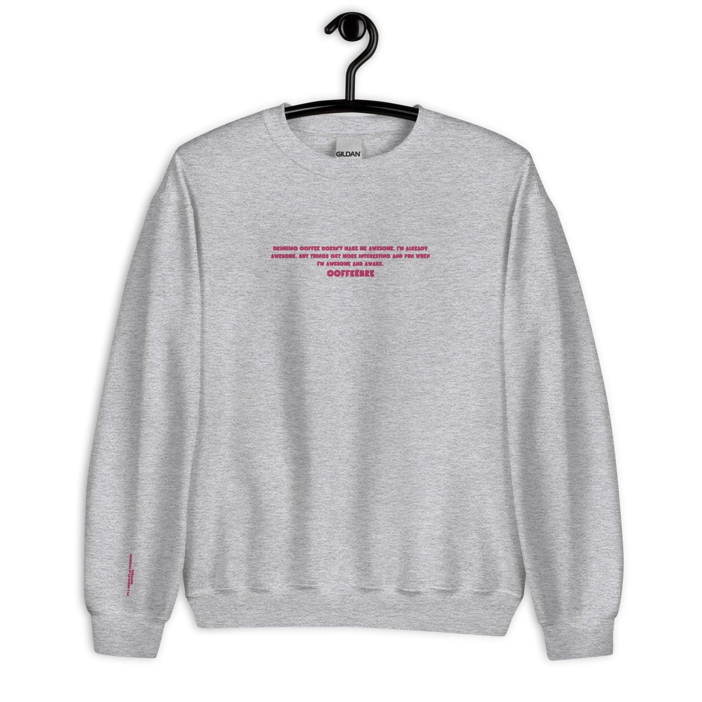 Embroidered Long Sleeve Unisex Sweatshirt - COFFEEBRE