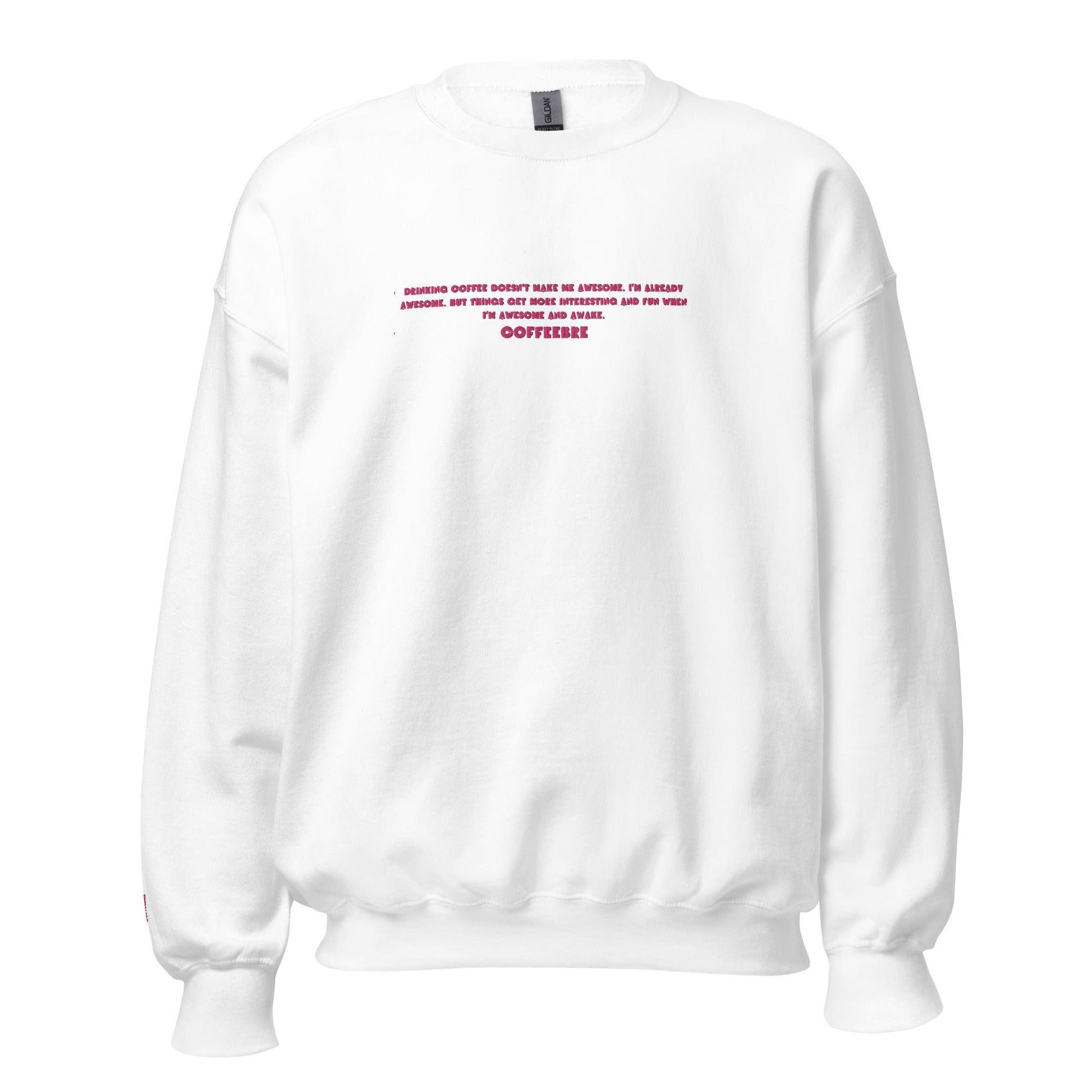 Embroidered Long Sleeve Unisex Sweatshirt - COFFEEBRE