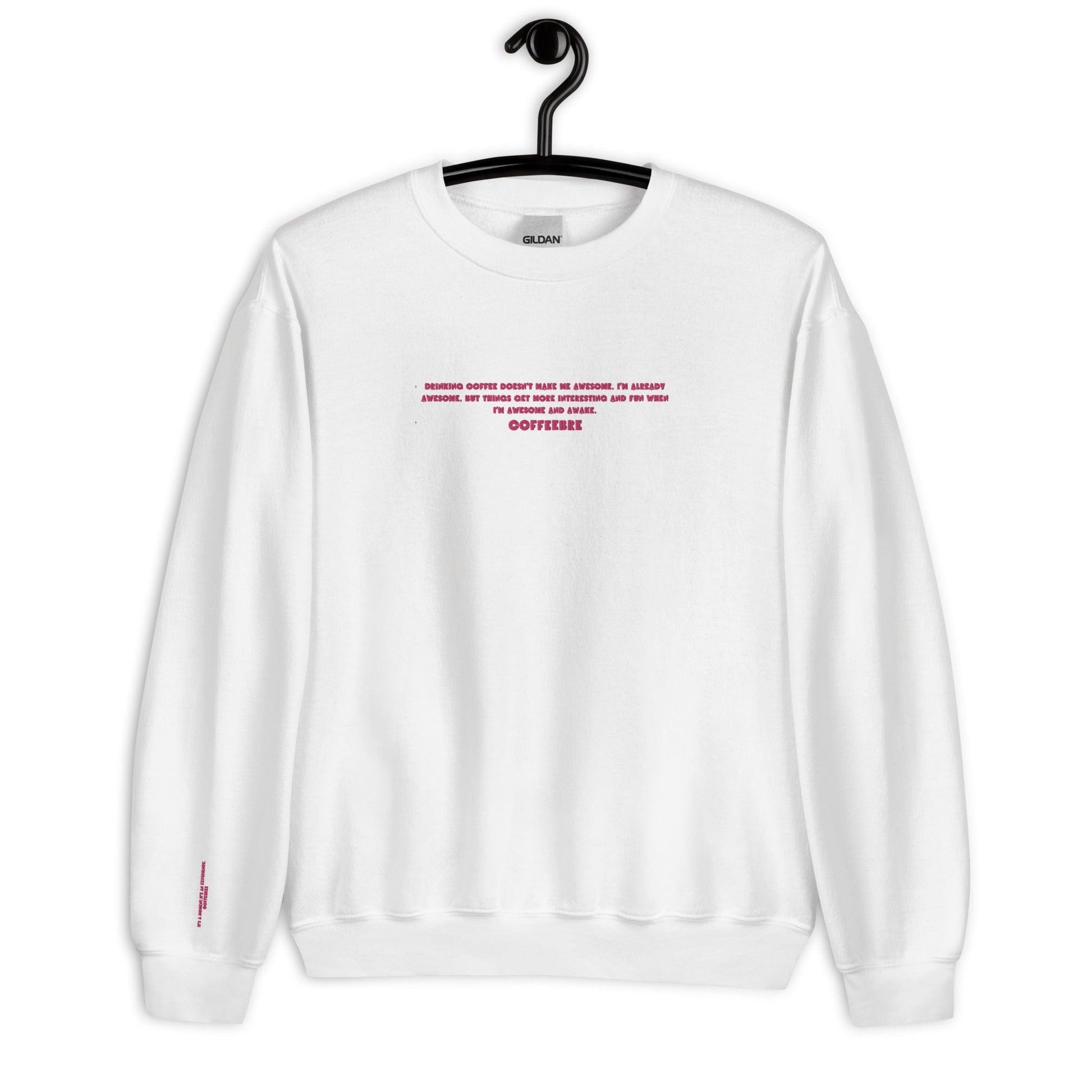 Embroidered Long Sleeve Unisex Sweatshirt - COFFEEBRE