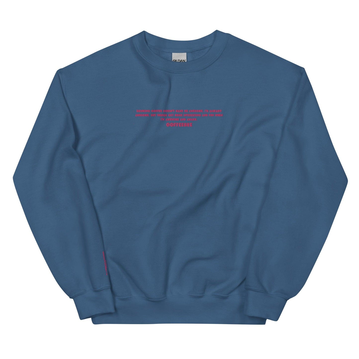 Embroidered Long Sleeve Unisex Sweatshirt - COFFEEBRE