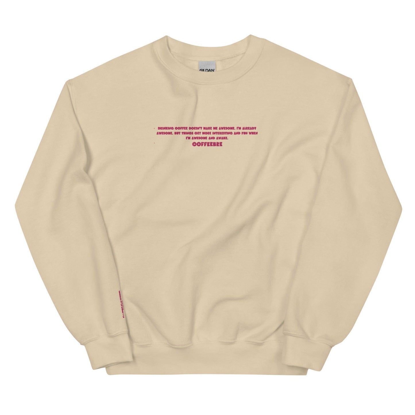 Embroidered Long Sleeve Unisex Sweatshirt - COFFEEBRE