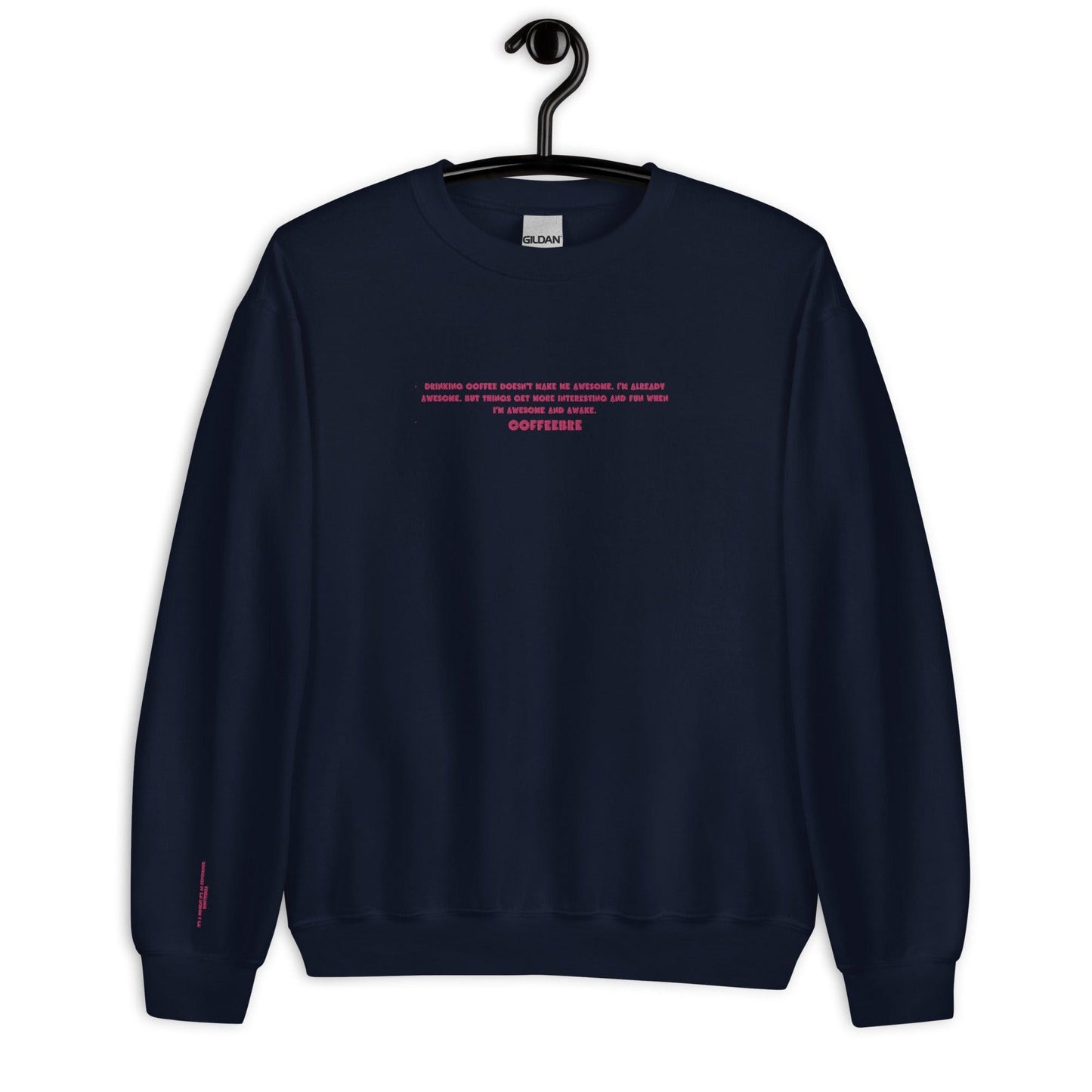 Embroidered Long Sleeve Unisex Sweatshirt - COFFEEBRE