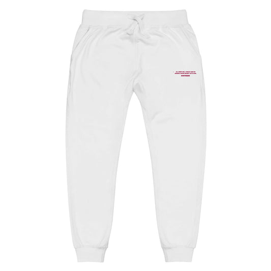Embroidered Pink Signature Unisex Fleece Sweatpants