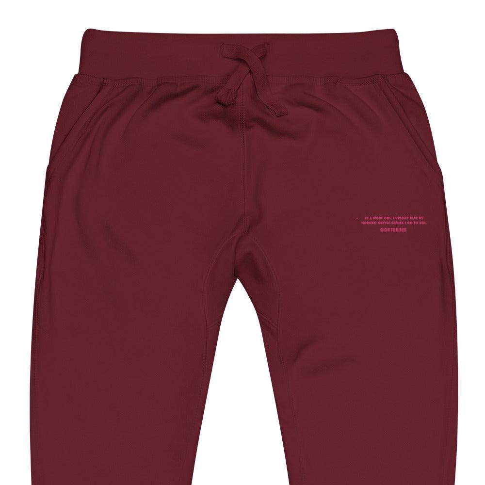 Embroidered Pink Signature Unisex Fleece Sweatpants