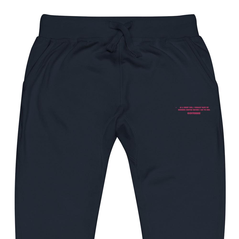 Embroidered Pink Signature Unisex Fleece Sweatpants