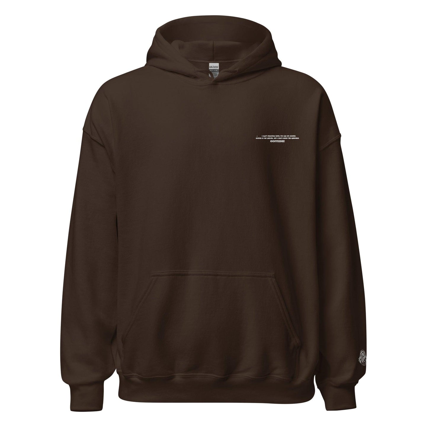 Embroidered Signature Long Sleeve Hoodies - COFFEEBRE