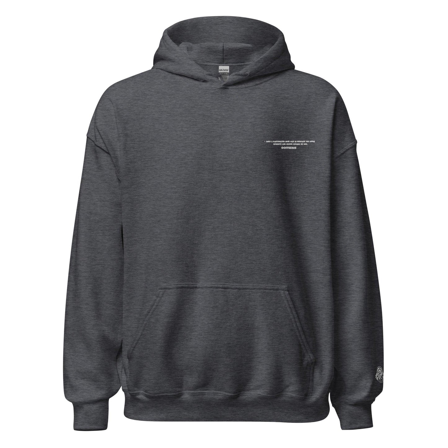Embroidered Signature Pullover Unisex Hoodie - COFFEEBRE