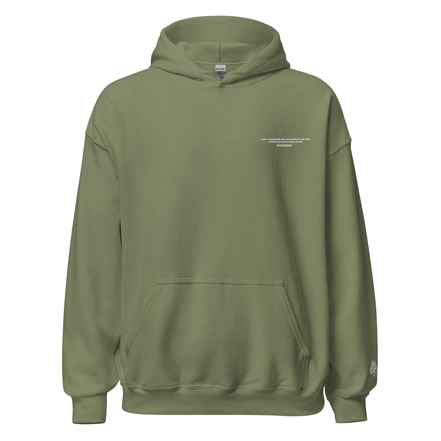 Embroidered Signature Pullover Unisex Hoodie - COFFEEBRE
