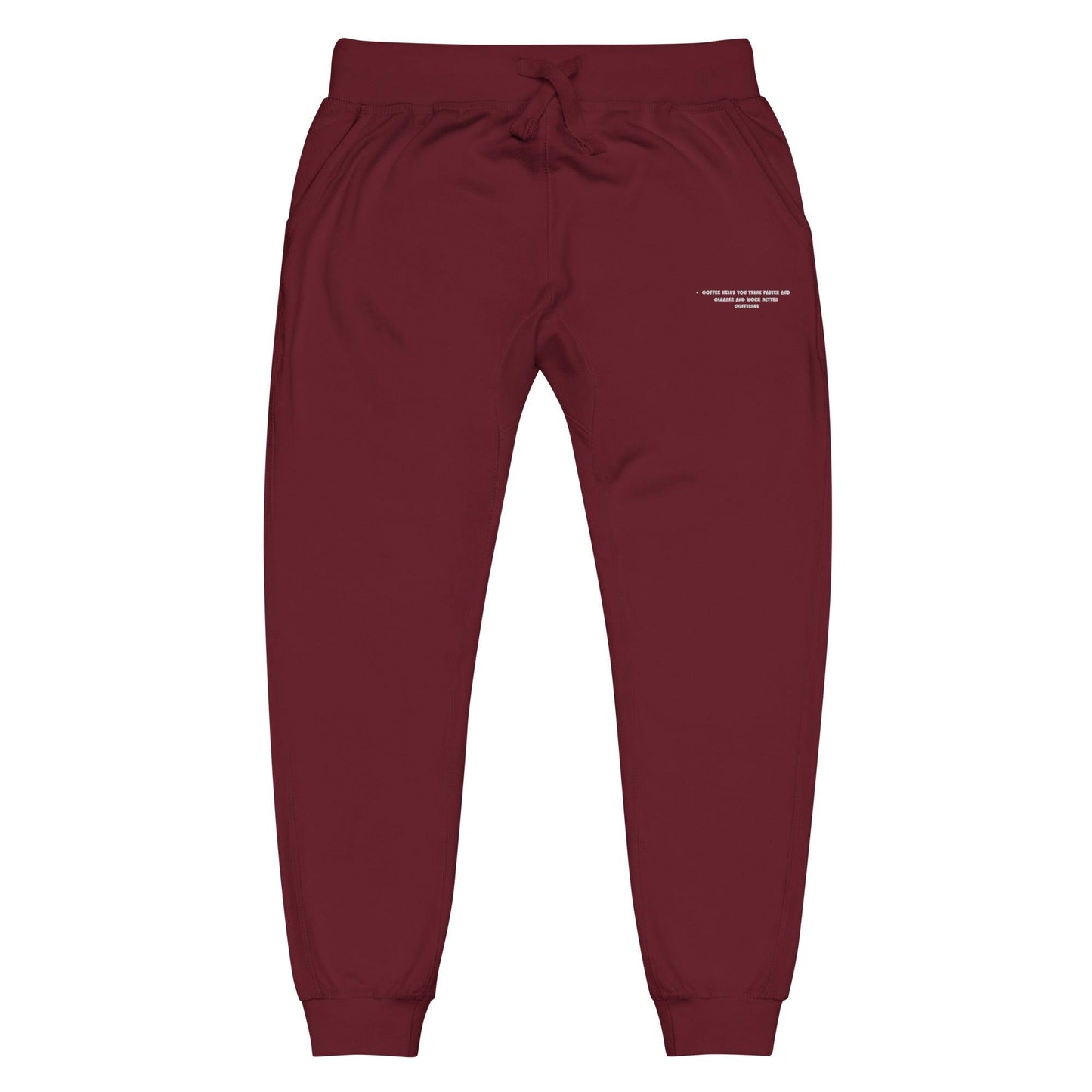 Embroidered Unisex Casual Fleece Sweatpants