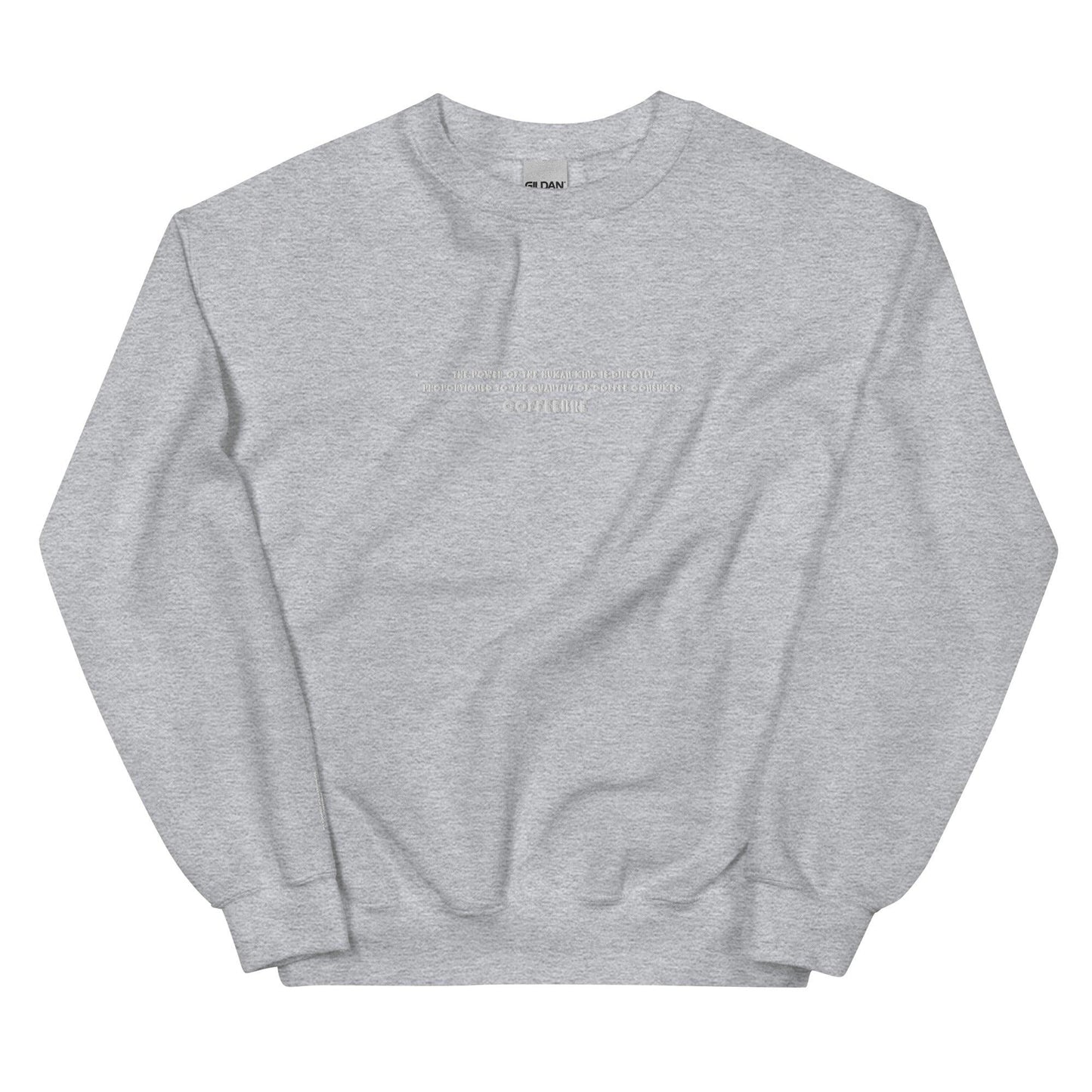 Embroidered Unisex Yoga Crewneck Sweatshirt - COFFEEBRE