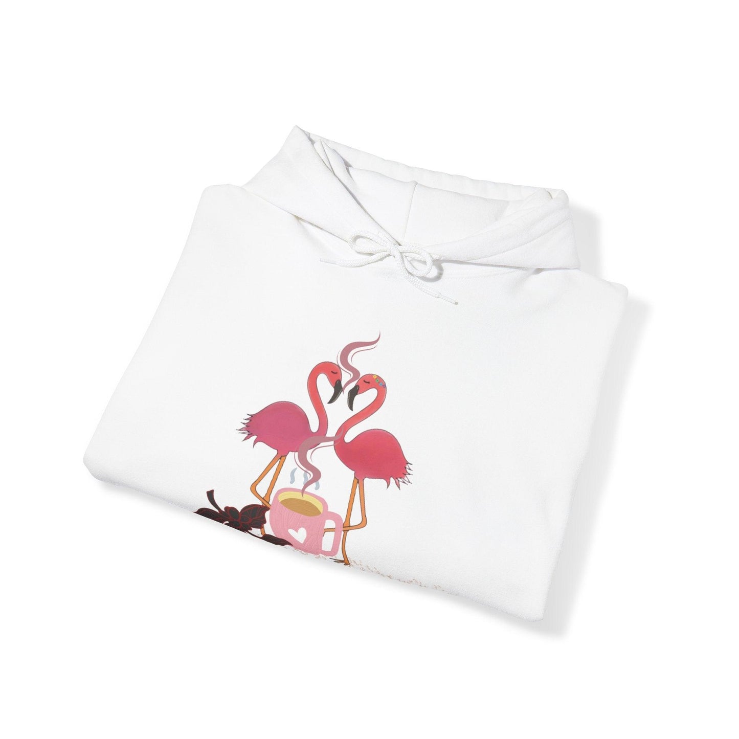 Flamingo Coffee Date Hooded Sweatshirt - COFFEEBRE