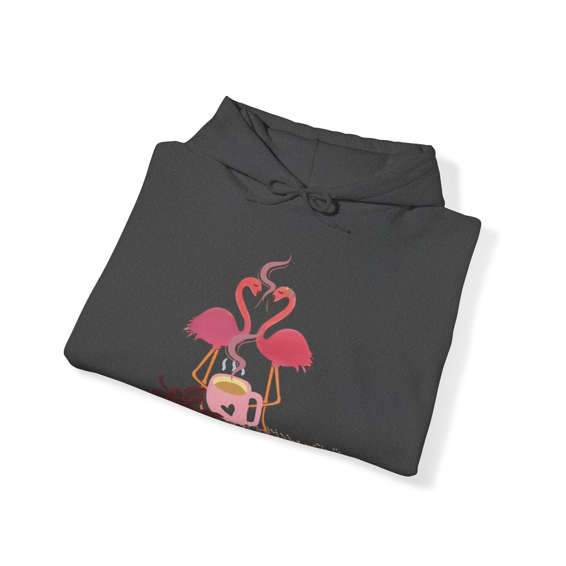 Flamingo Coffee Date Hooded Sweatshirt - COFFEEBRE