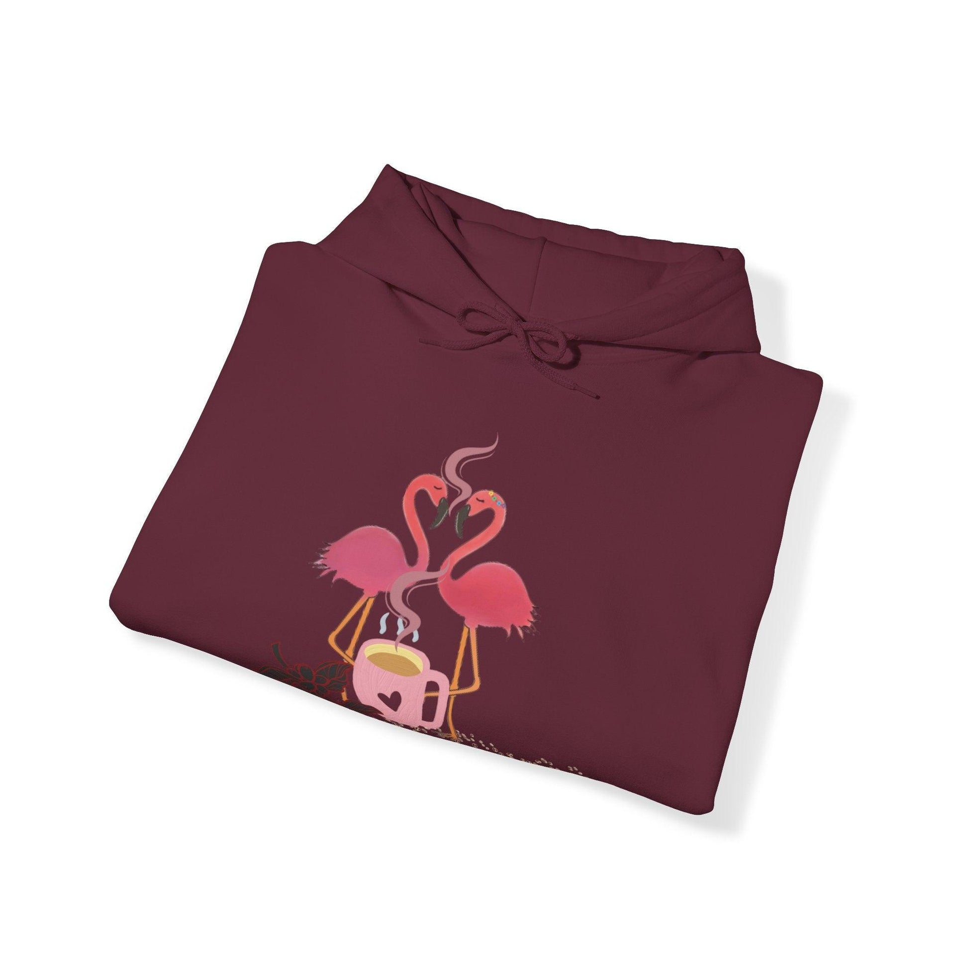 Flamingo Coffee Date Hooded Sweatshirt - COFFEEBRE