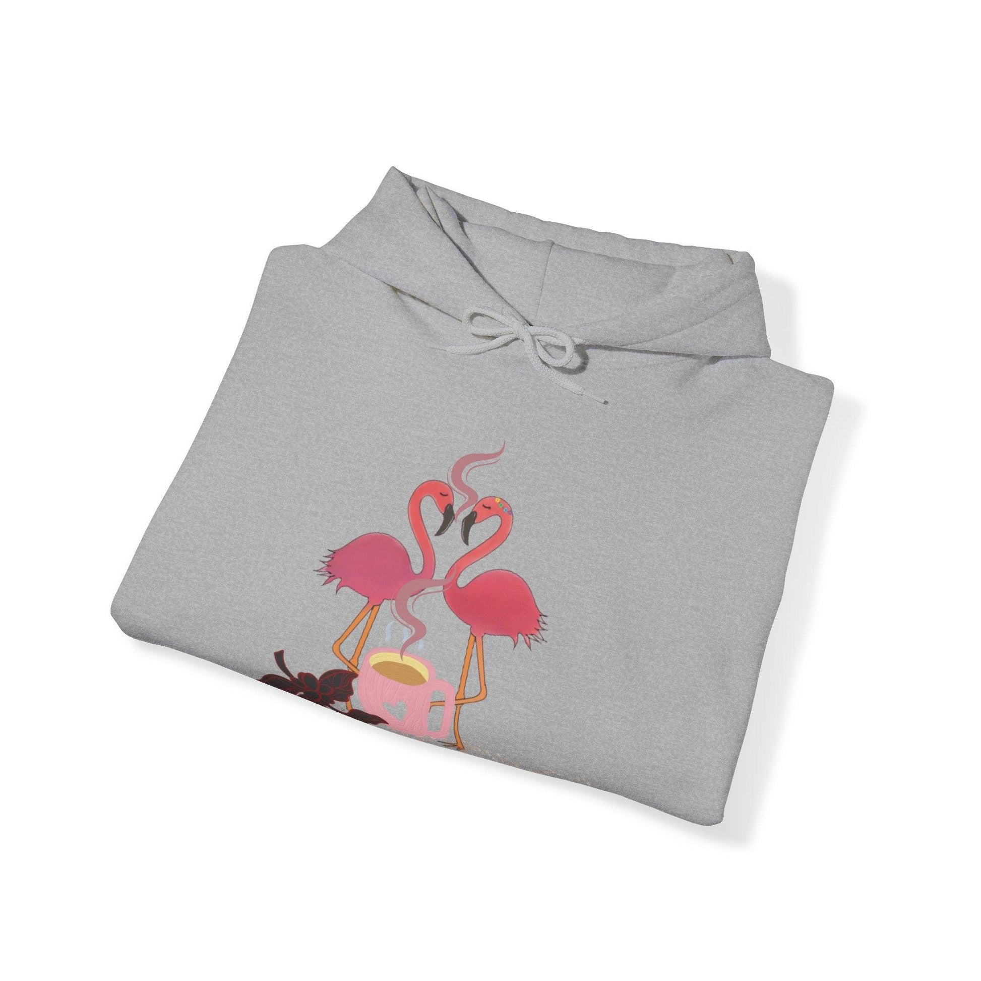 Flamingo Coffee Date Hooded Sweatshirt - COFFEEBRE