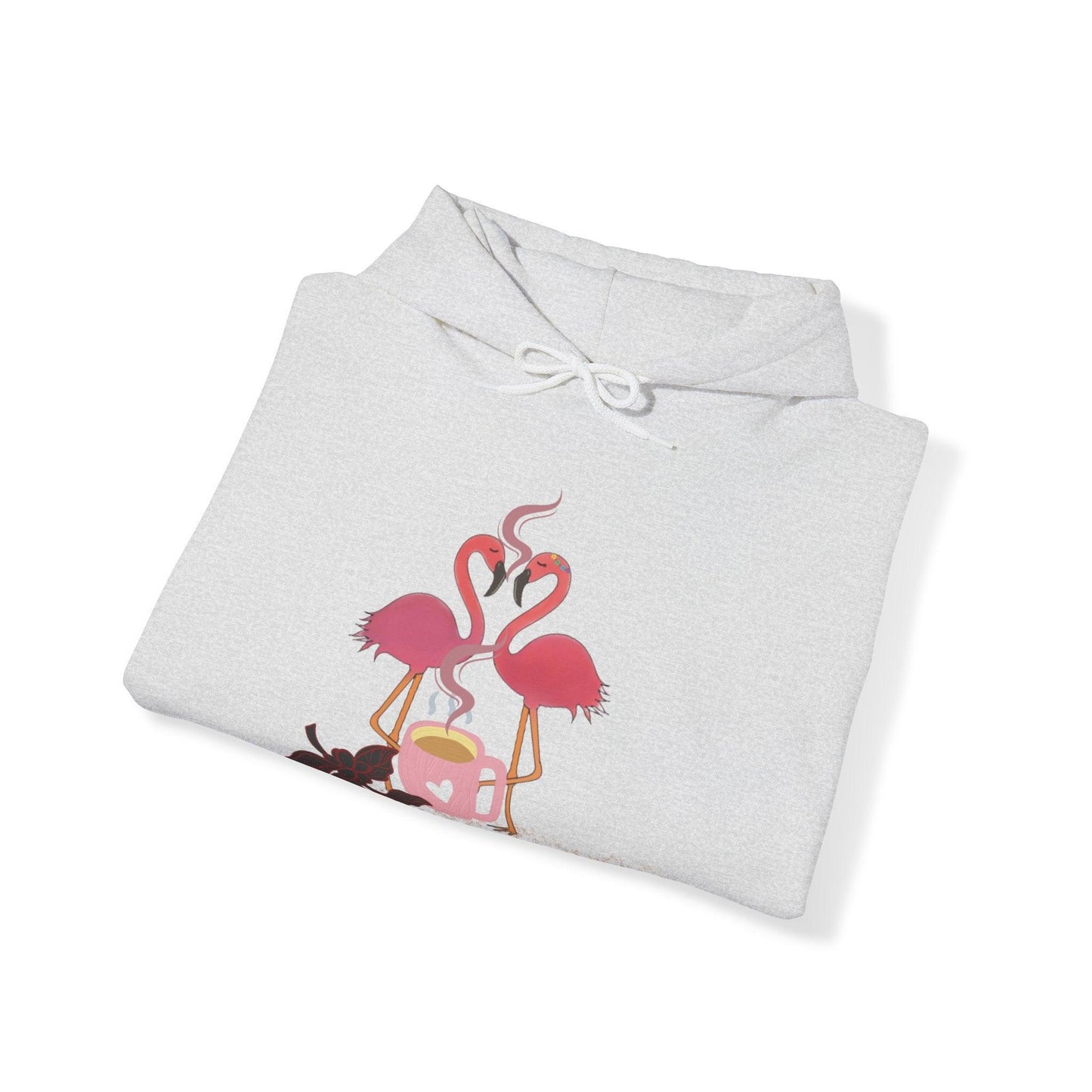 Flamingo Coffee Date Hooded Sweatshirt - COFFEEBRE