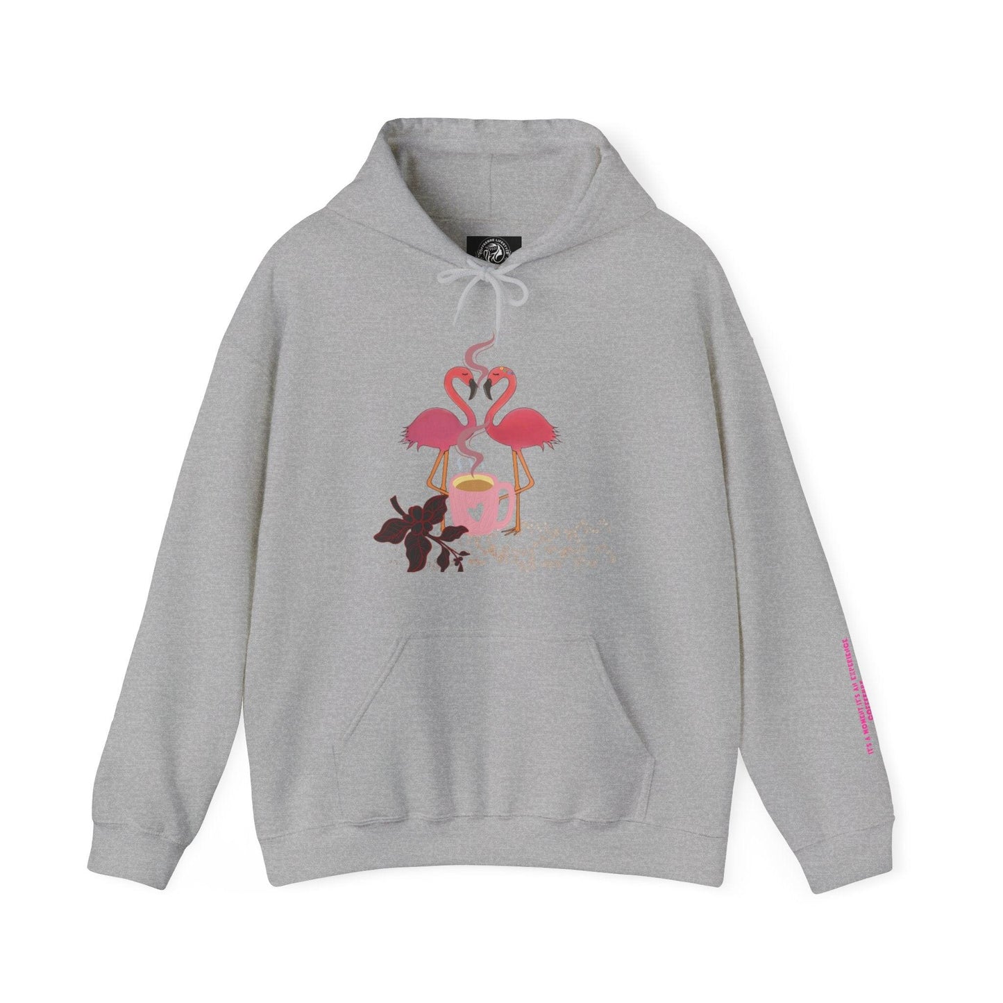 Flamingo Coffee Date Hooded Sweatshirt - COFFEEBRE