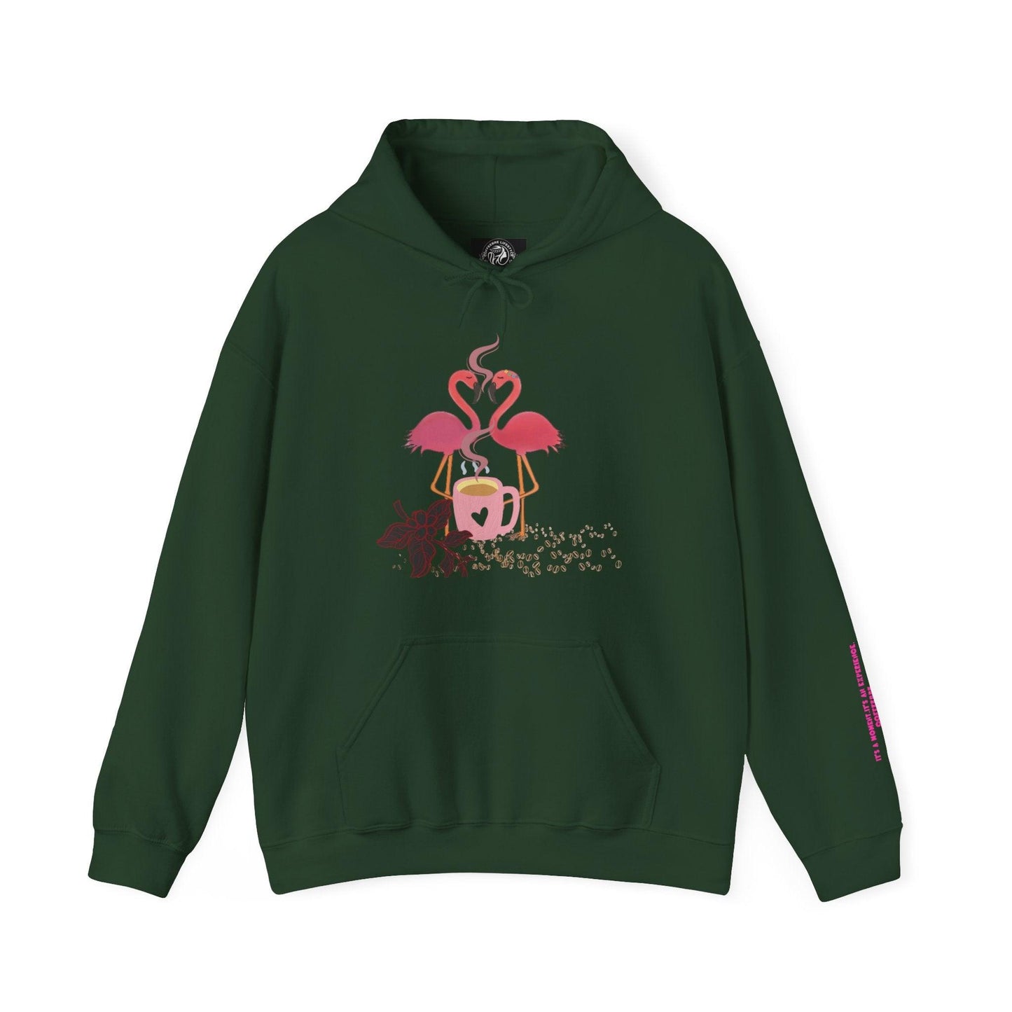 Flamingo Coffee Date Hooded Sweatshirt - COFFEEBRE