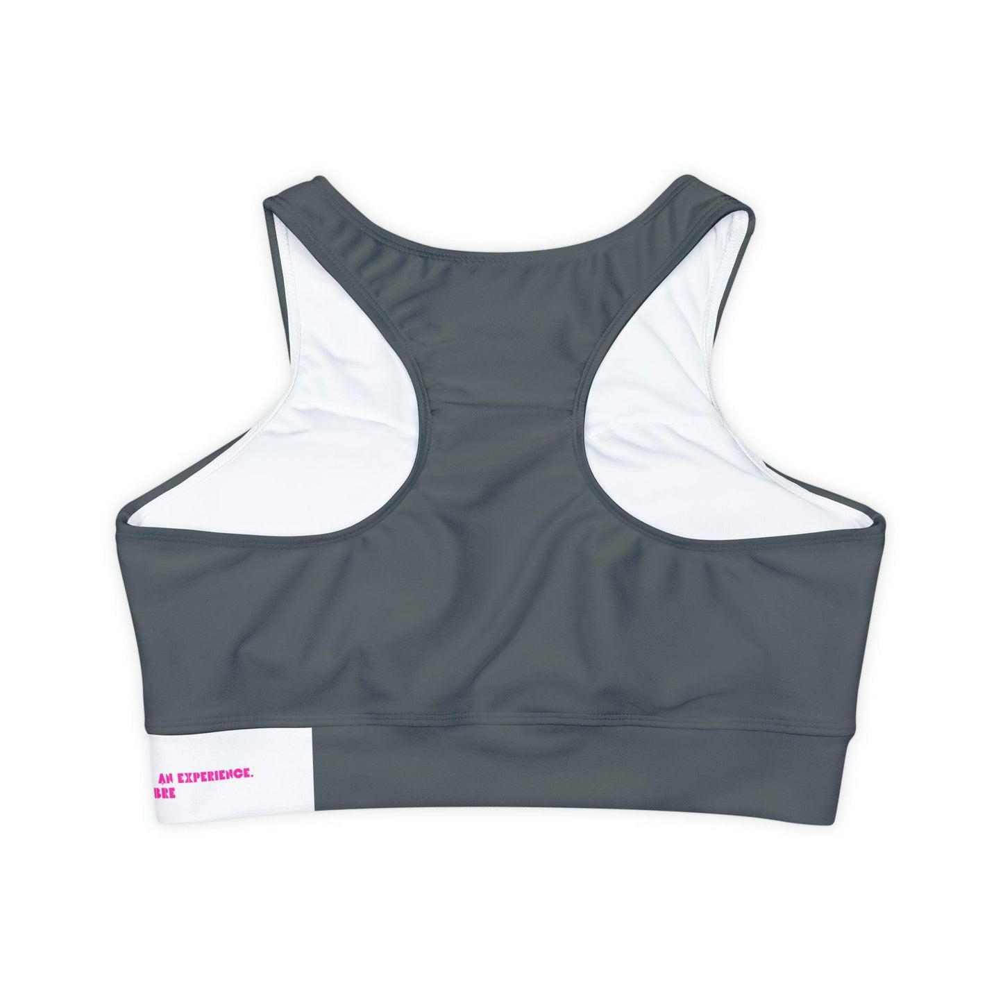 Fully Lined, Grey Coffee Pilates Padded Sports Bra - COFFEEBRE