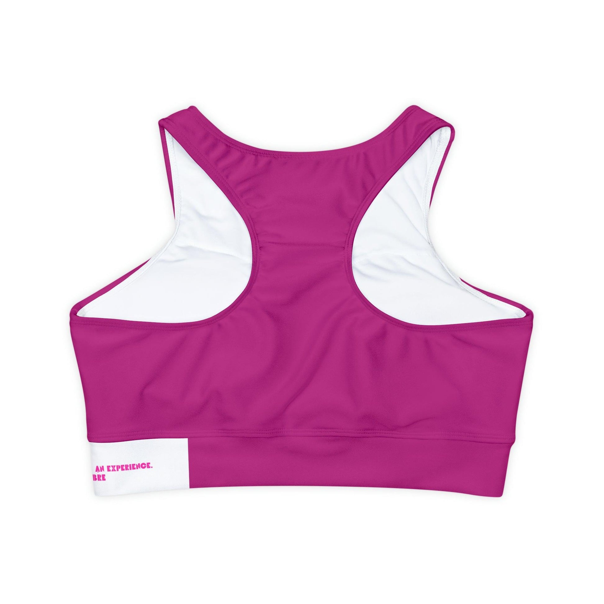 Fully Lined, Lifestyle Padded Pink Sports Bra - COFFEEBRE