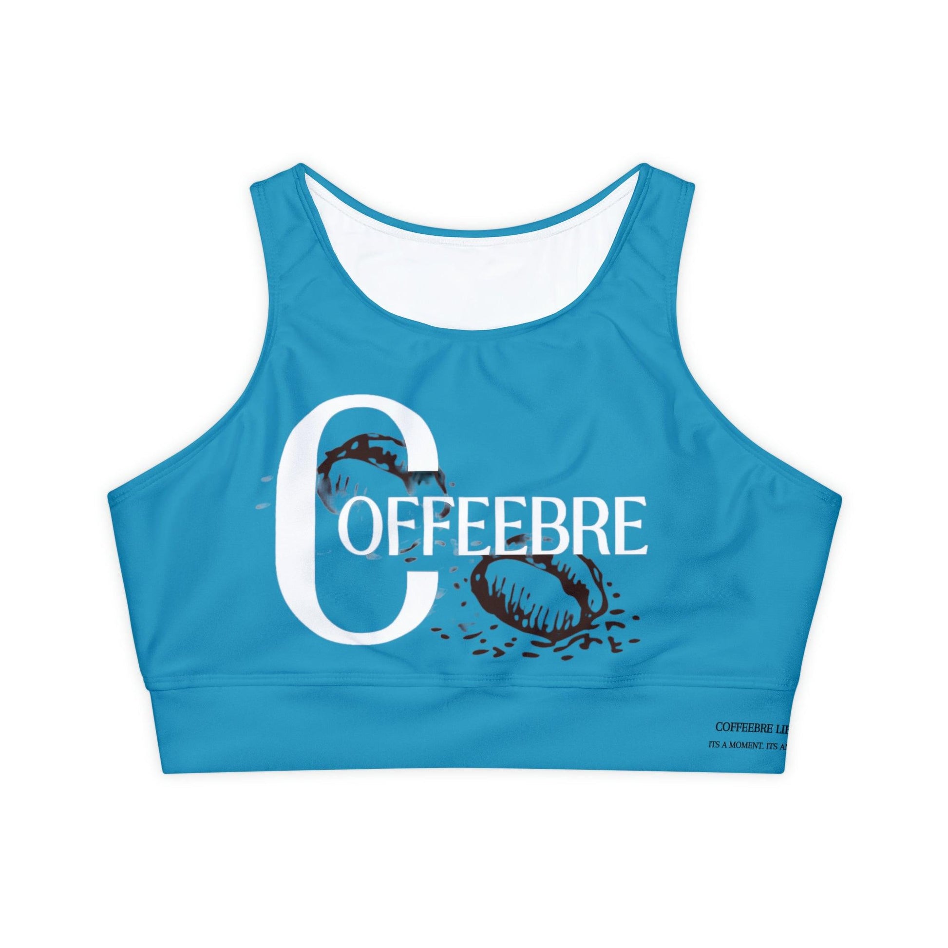 Fully Lined, Turquoise Padded Sports Bra - COFFEEBRE