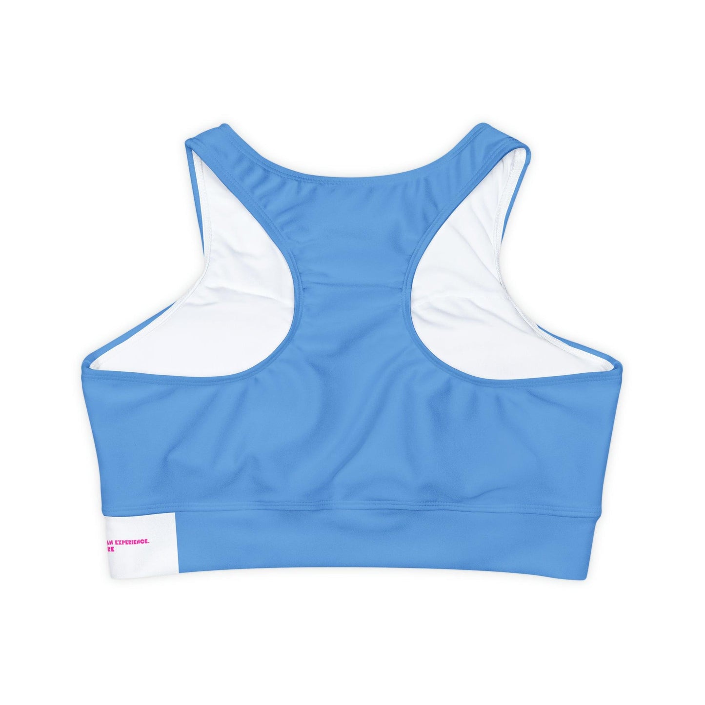 Light Blue Fully Lined, Padded Sports Bra - COFFEEBRE