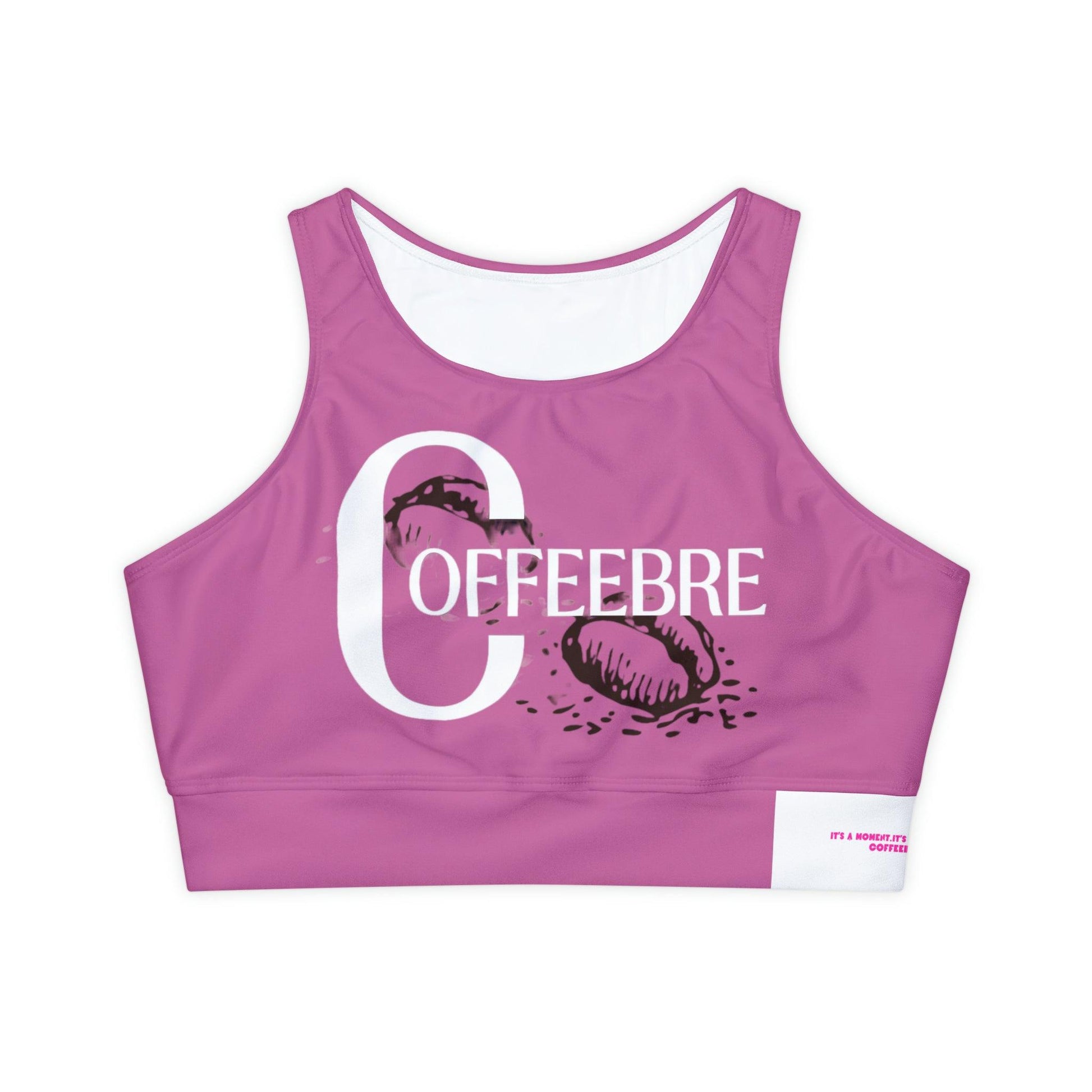 Light Pink Fully Lined, Padded Sports Bra - COFFEEBRE