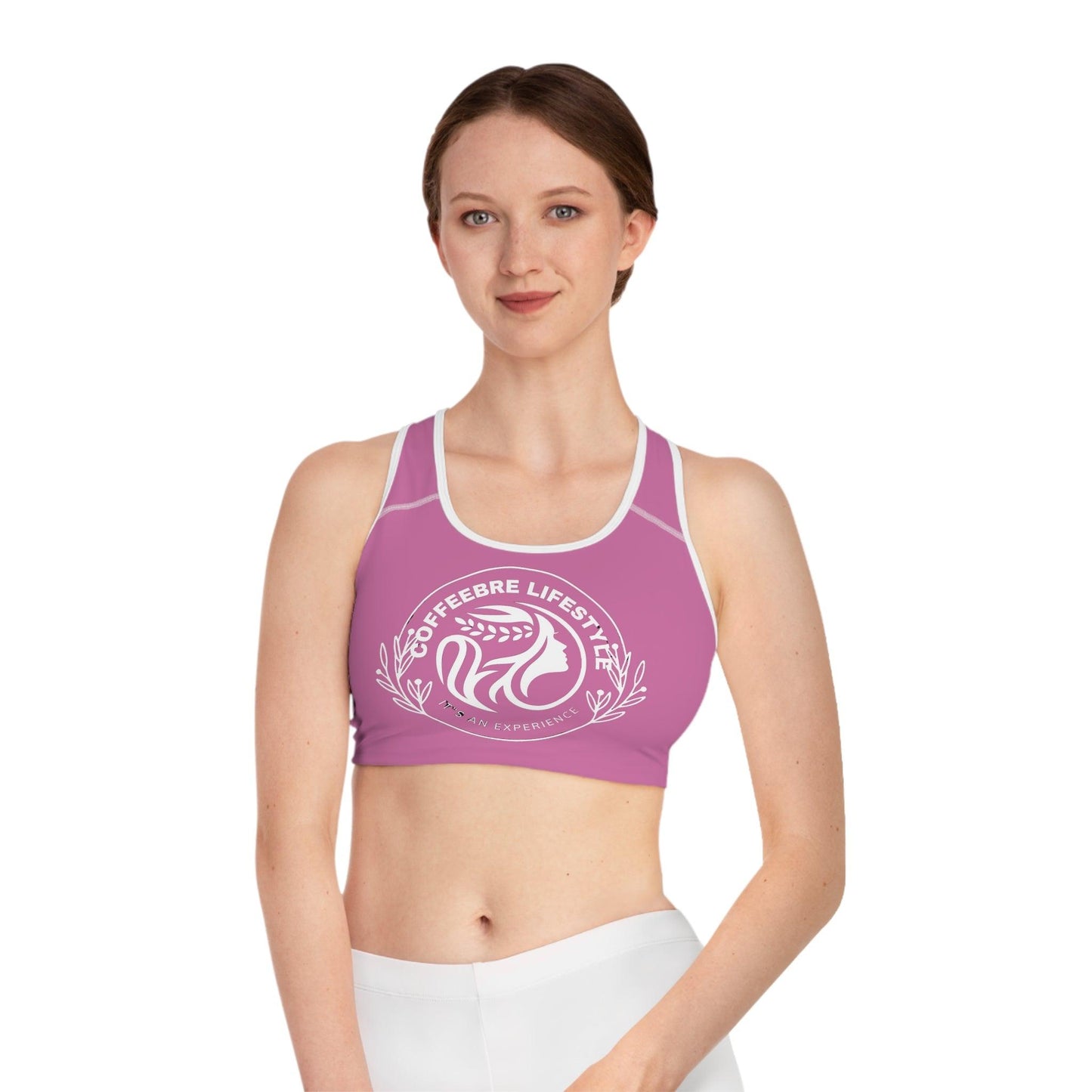 Light Pink lifestyle Sports Bra - COFFEEBRE