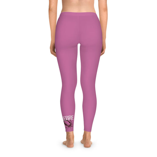 Light Pink Stretchy Leggings - COFFEEBRE