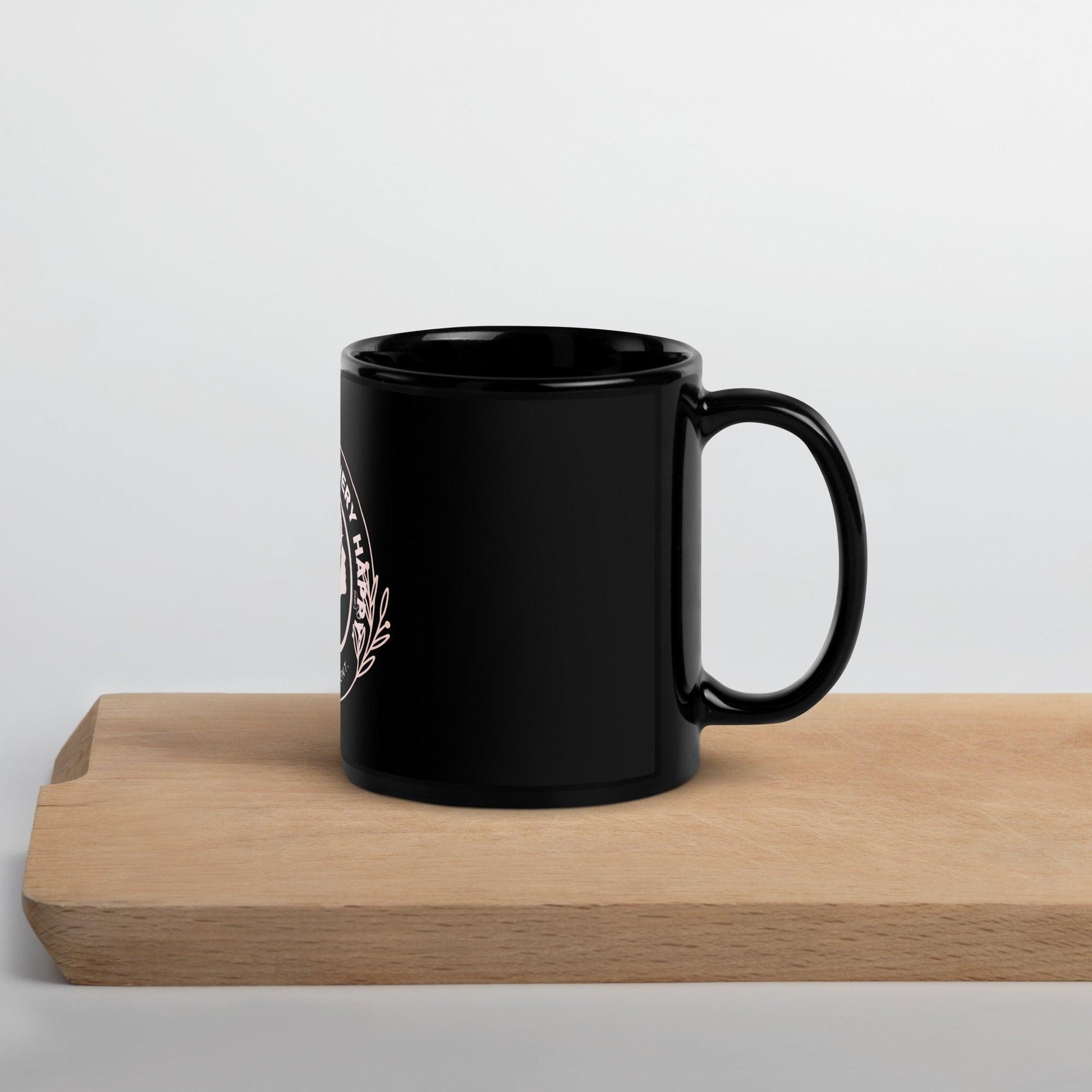 Luxury Funny Black Glossy Coffee Mug Gift - COFFEEBRE