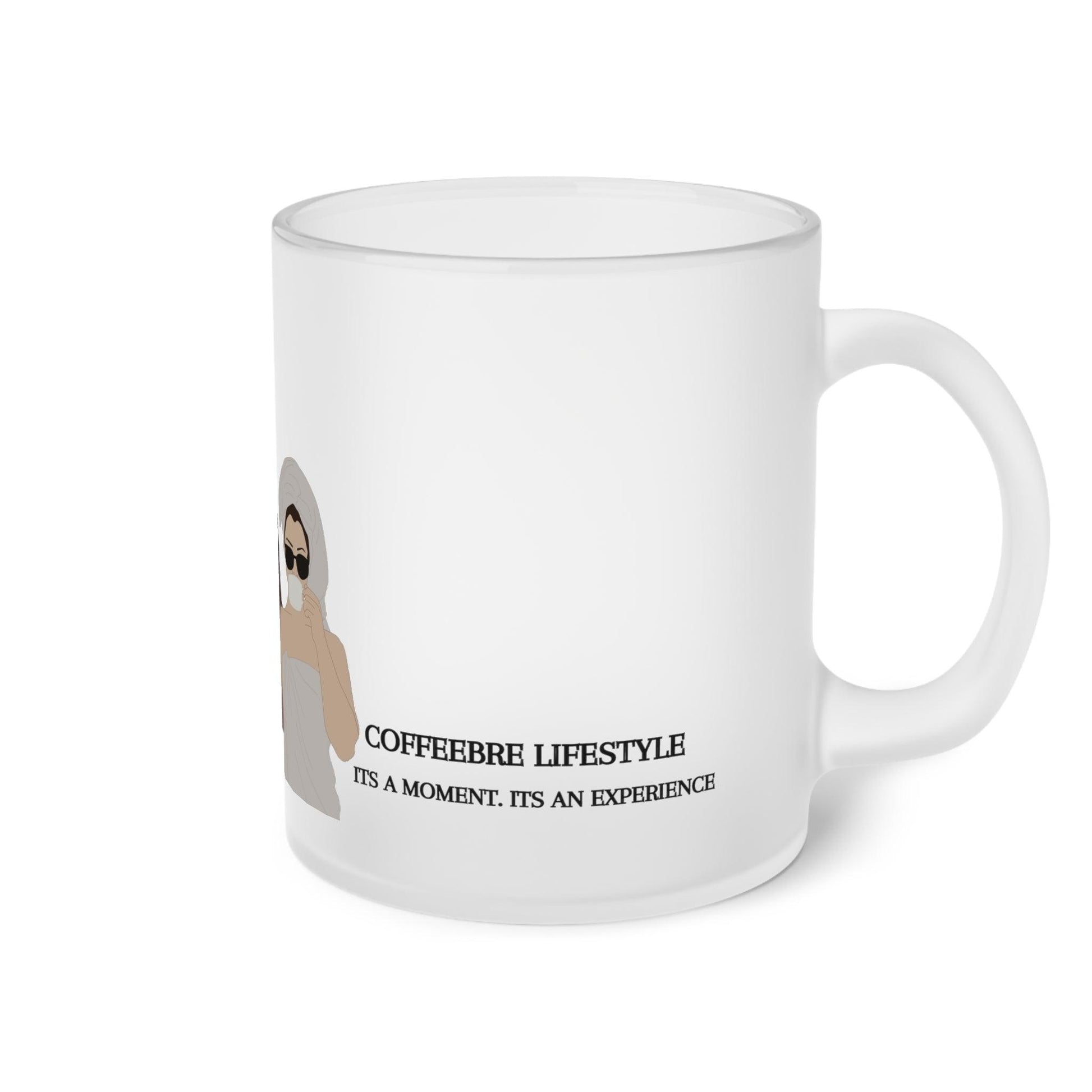 Novelty Coffee Frosted Glass Mug - COFFEEBRE