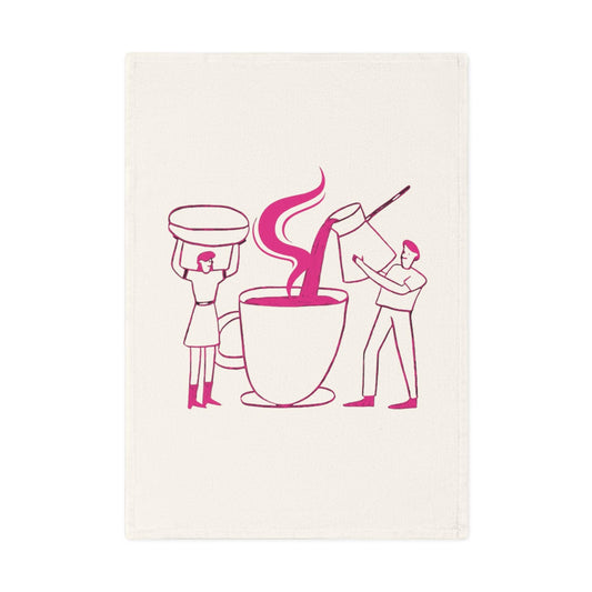 Pink Design Organic Eco-Friendly Cotton Tea Towel