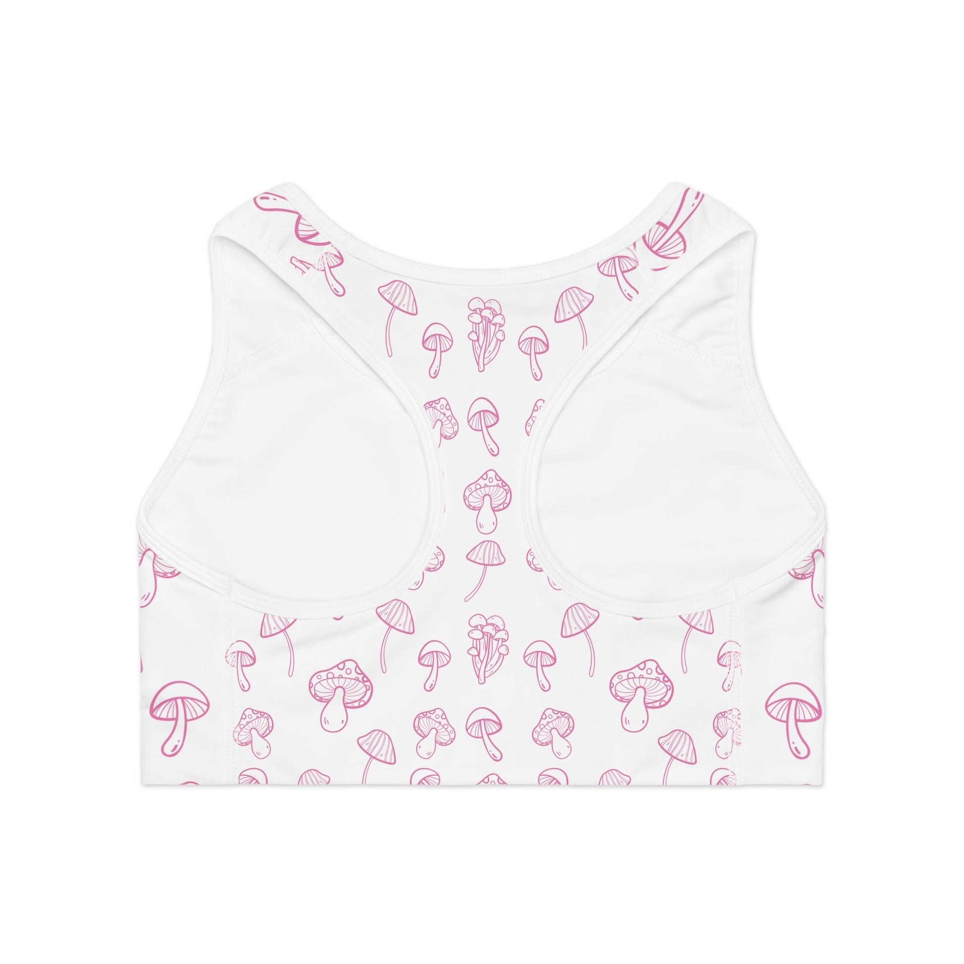 Pink Mushroom Sports Bra - COFFEEBRE