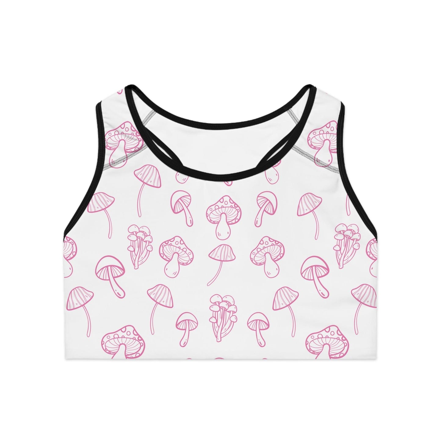 Pink Mushroom Sports Bra - COFFEEBRE