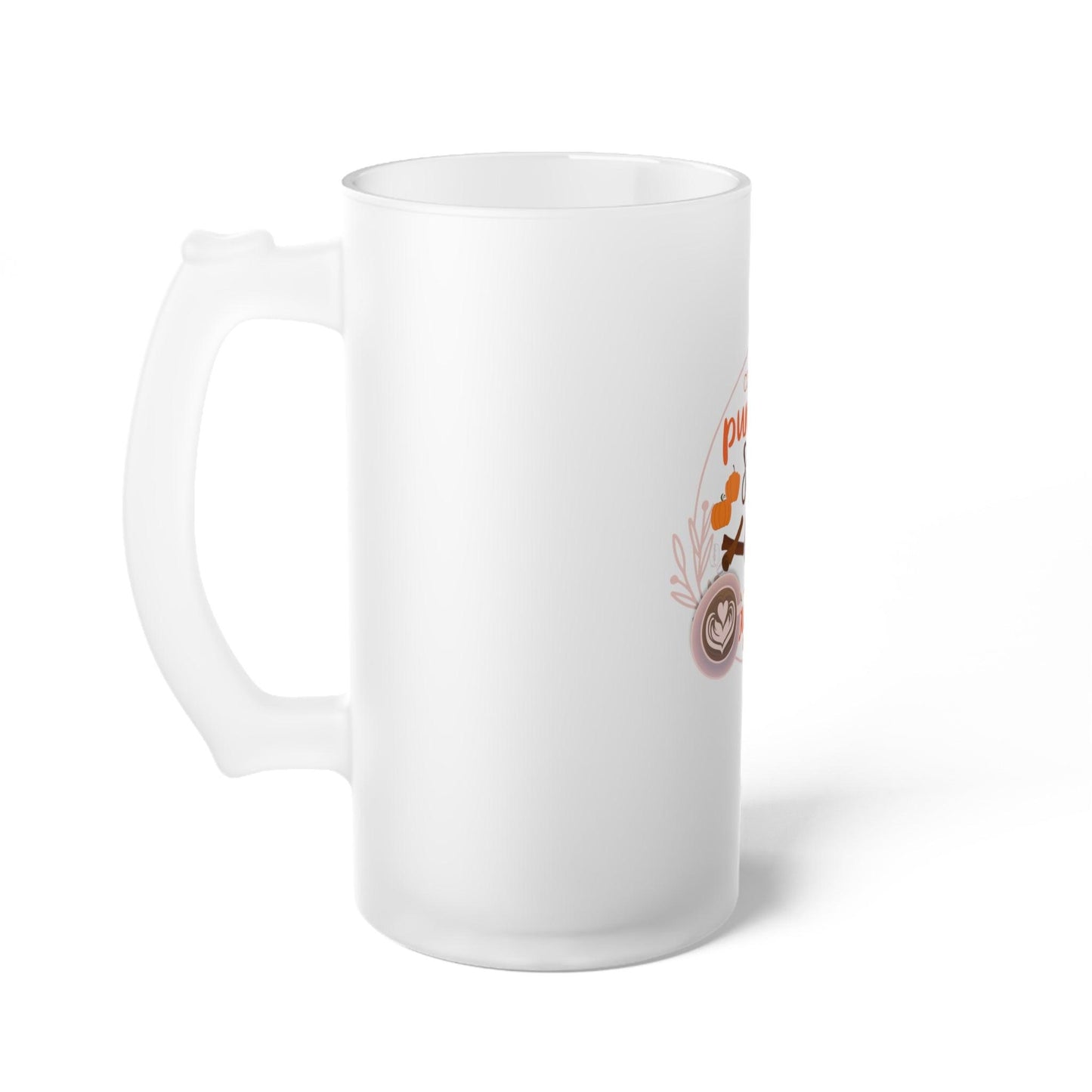 Pumpkin Frosted Glass Latte Mug - COFFEEBRE