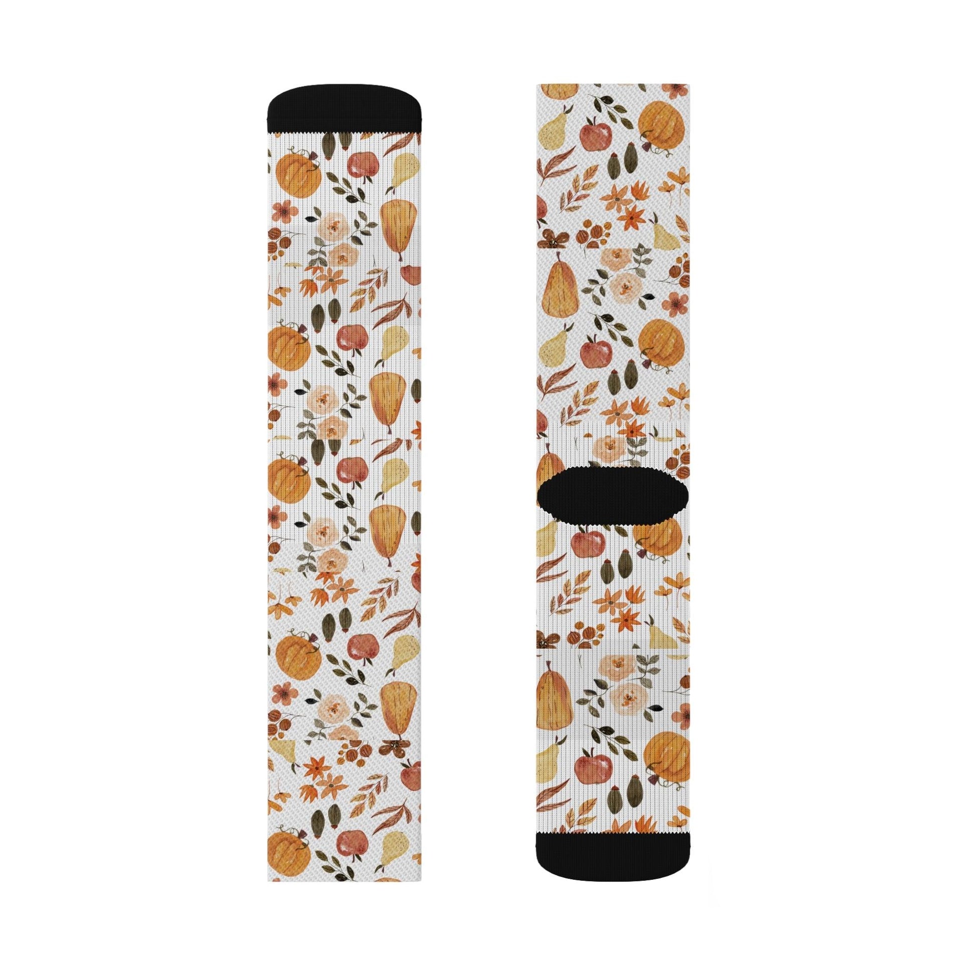 Pumpkin Spice Floral Socks Gift