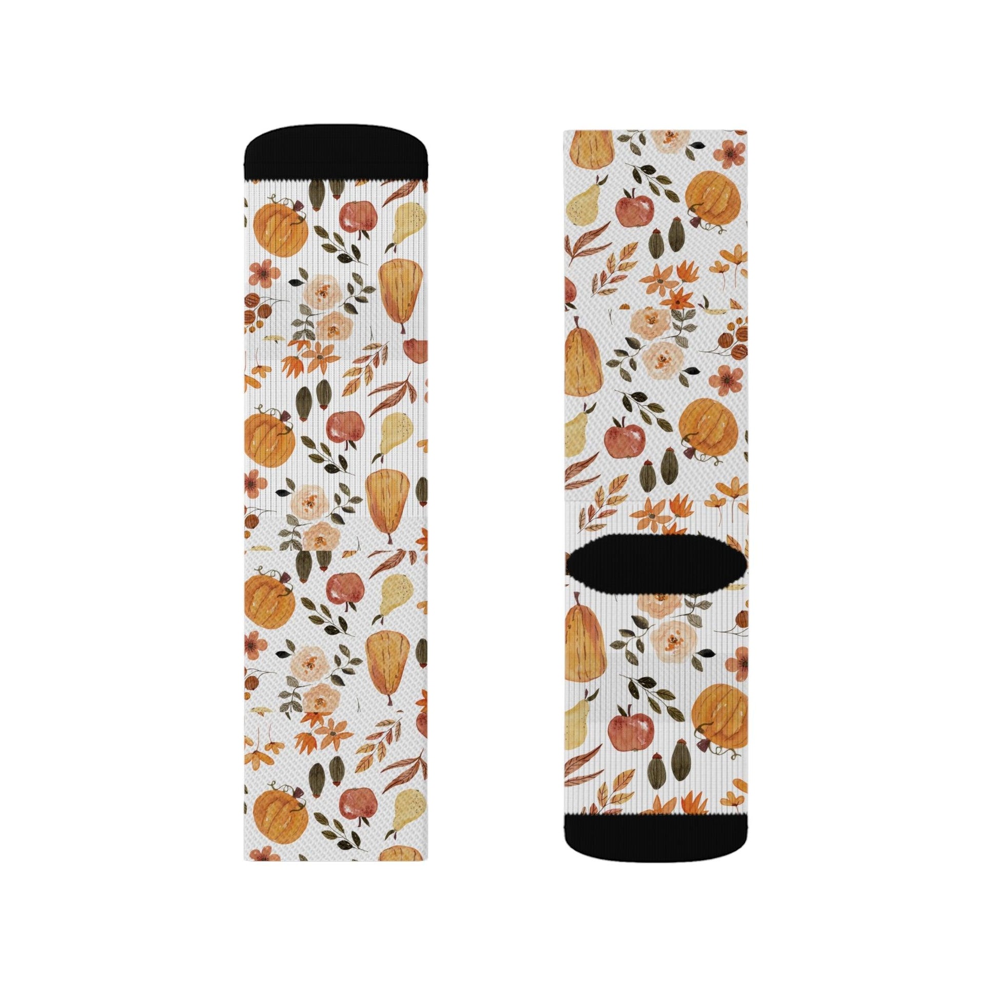 Pumpkin Spice Floral Socks Gift