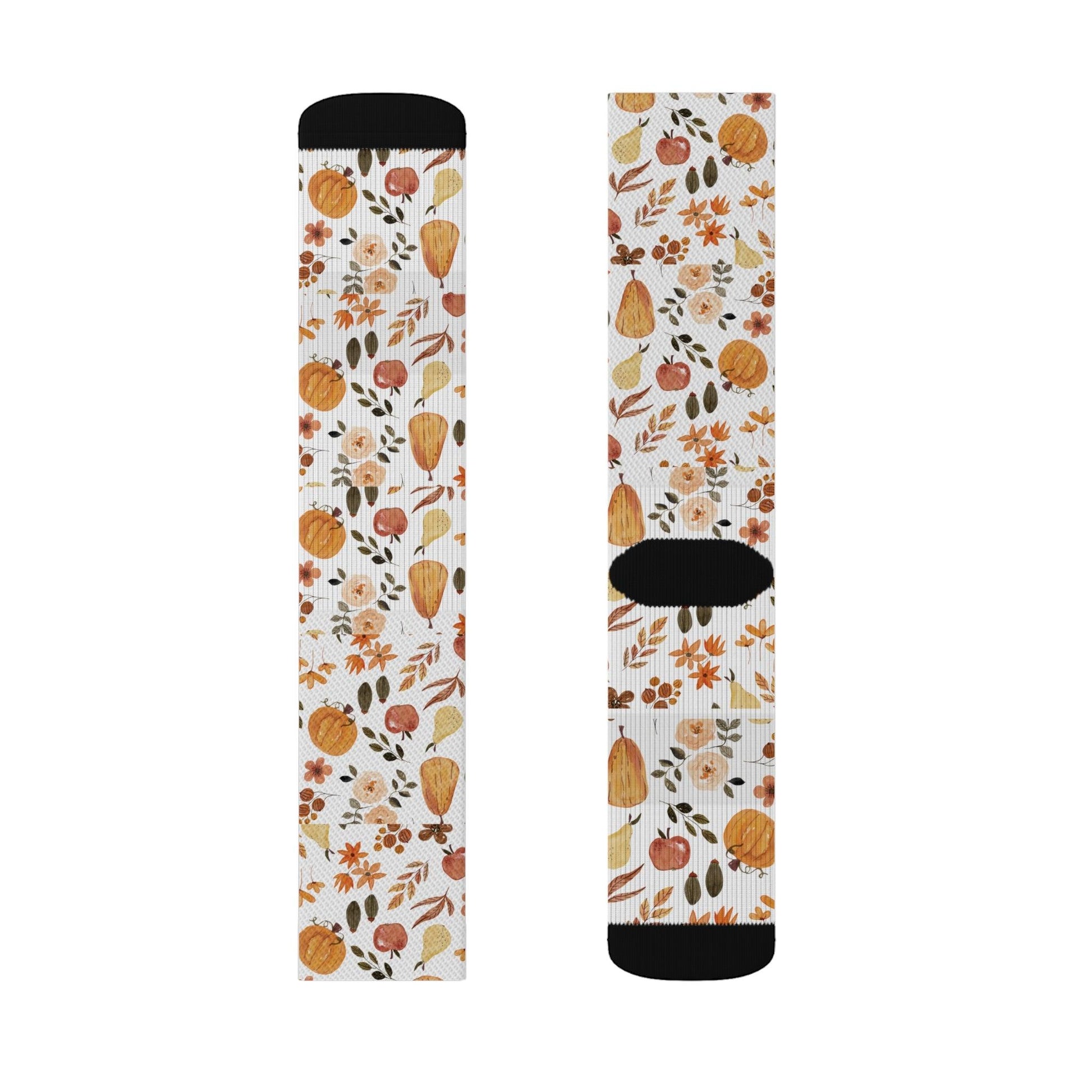 Pumpkin Spice Floral Socks Gift