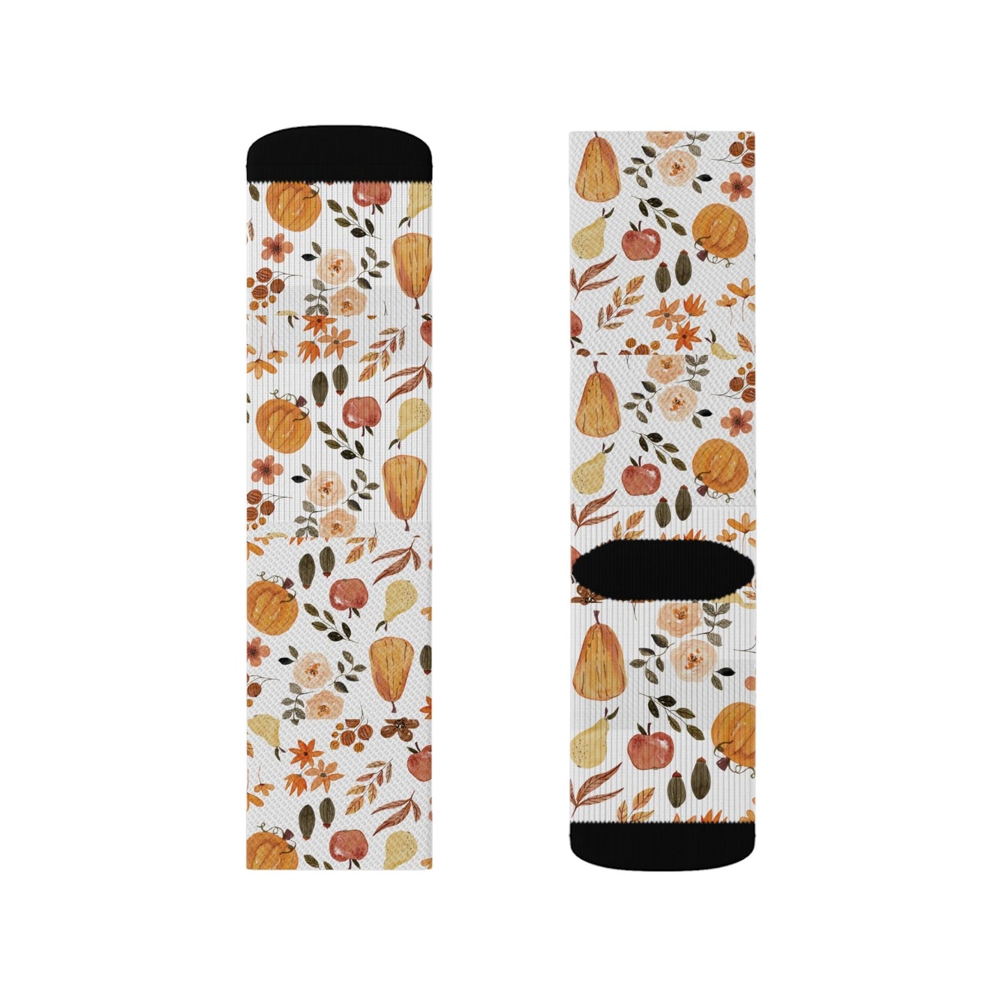 Pumpkin Spice Floral Socks Gift